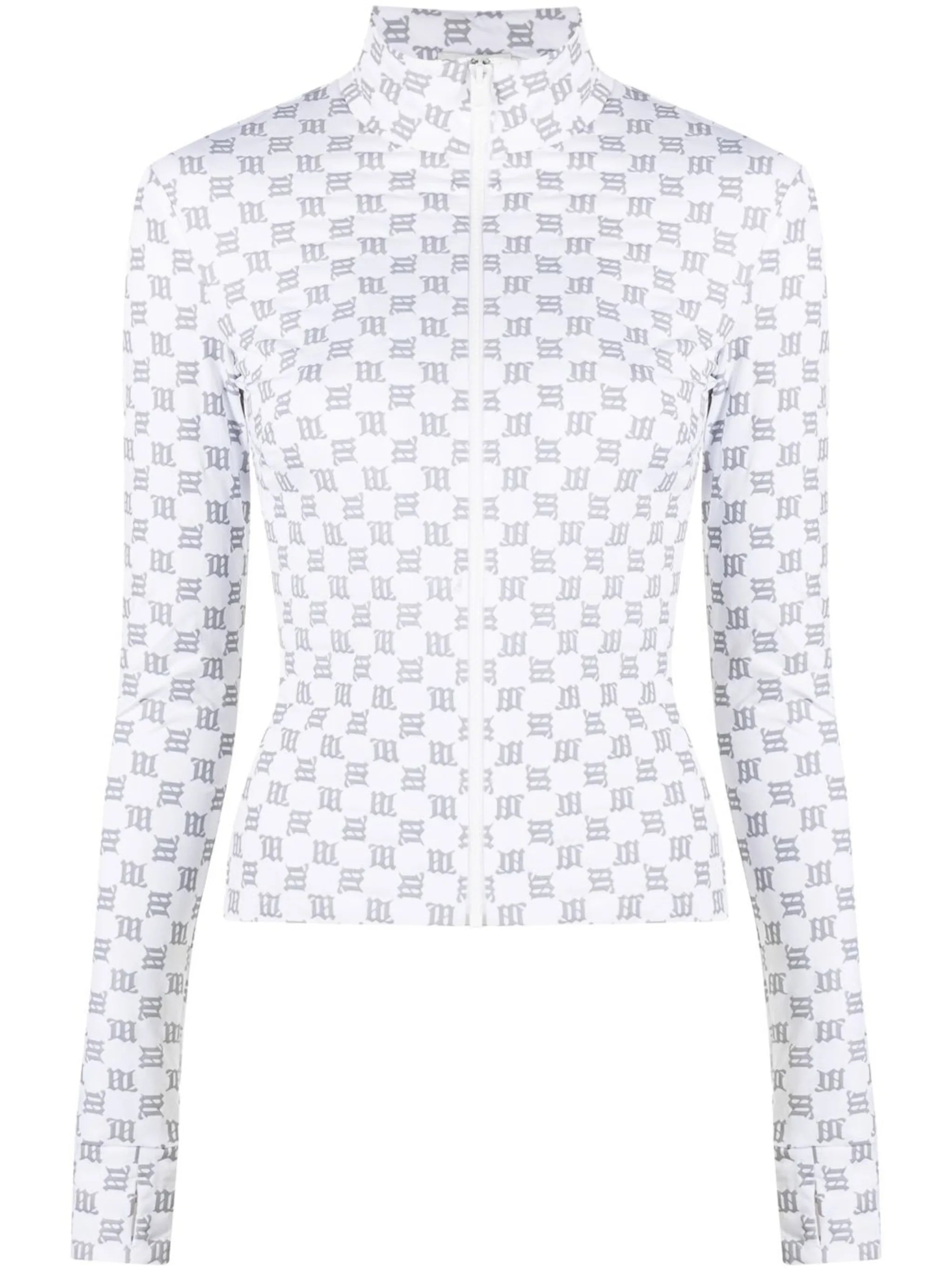 monogram-pattern ski top