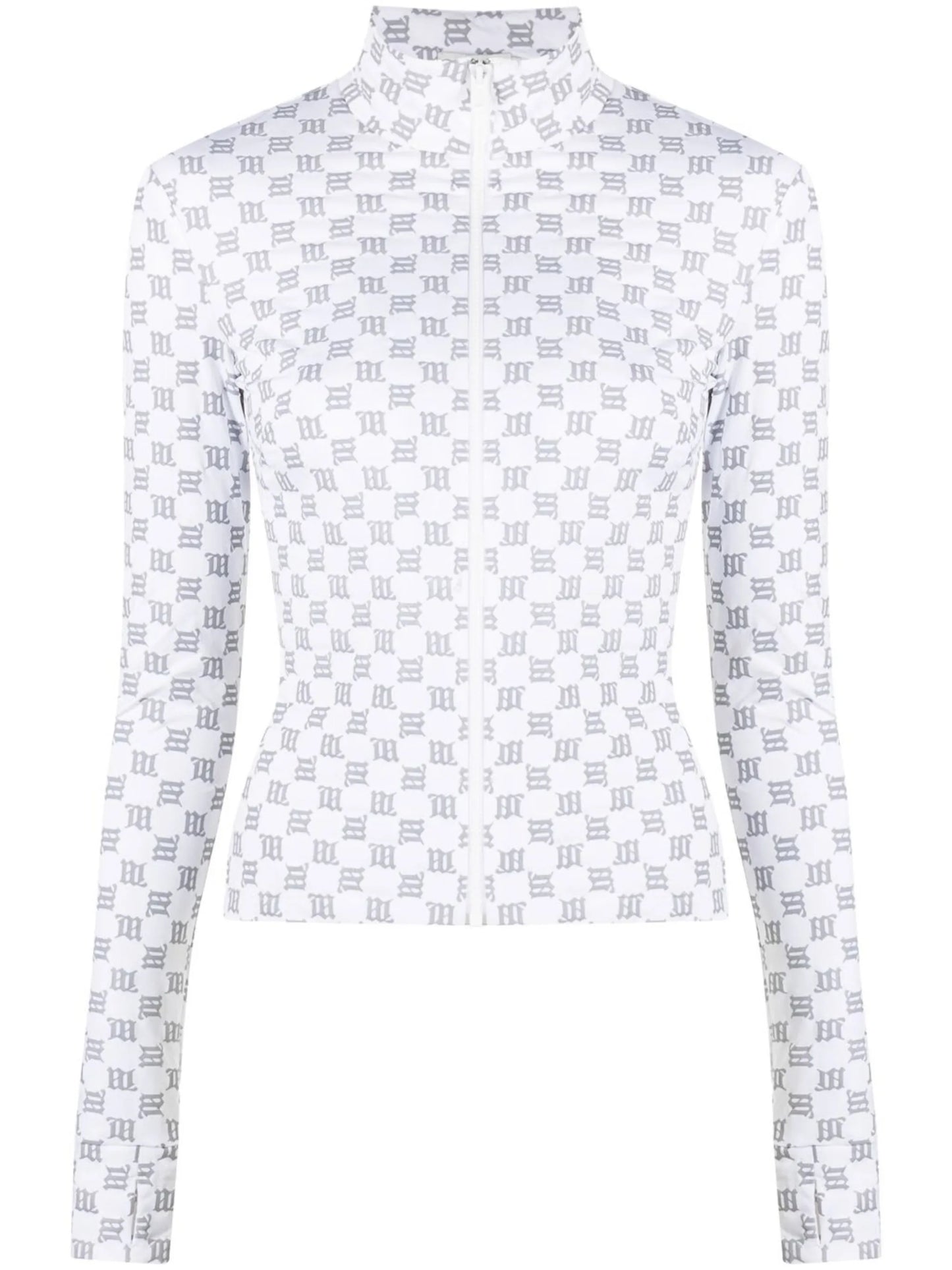 monogram-pattern ski top