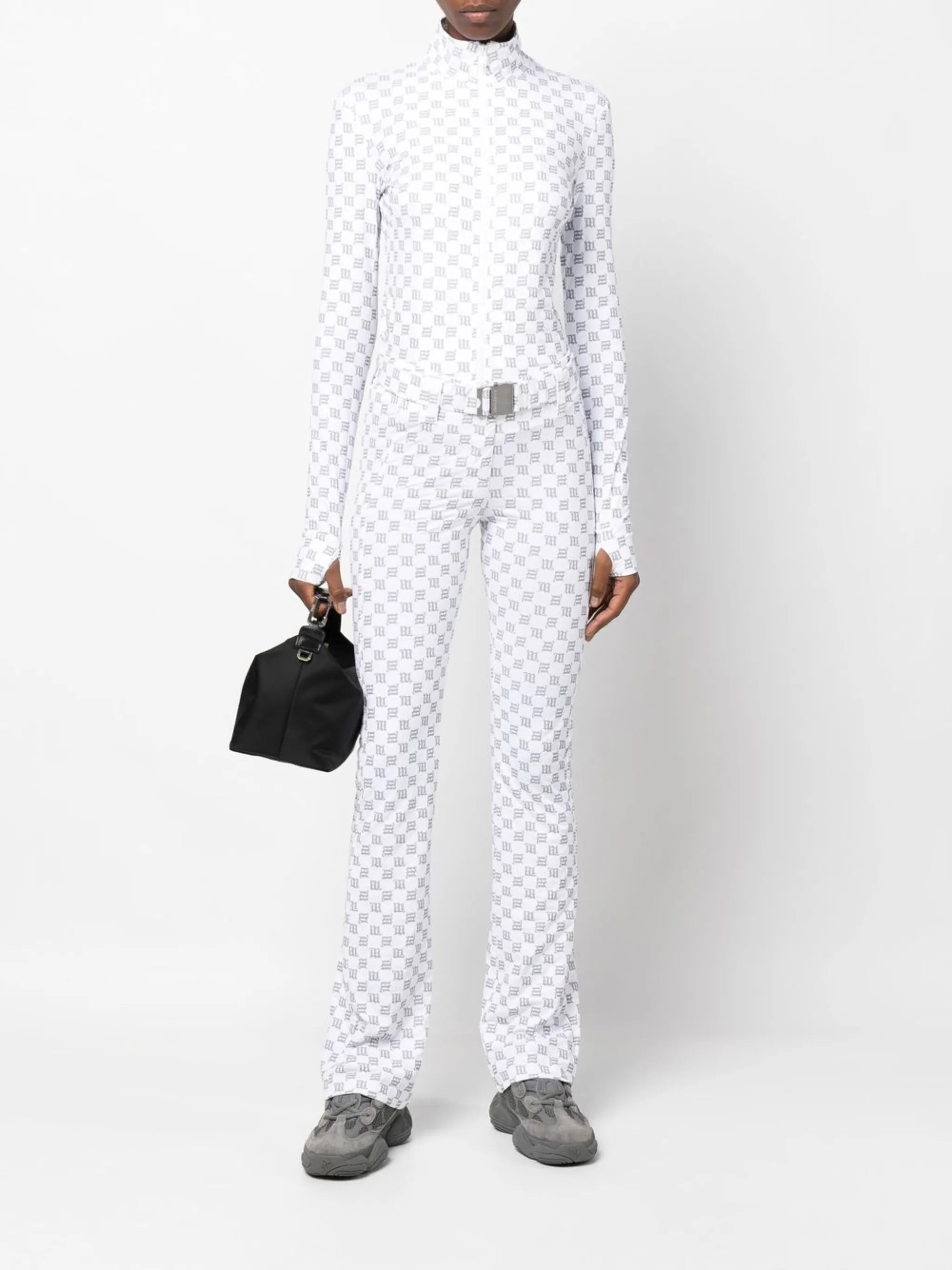 monogram-pattern ski top
