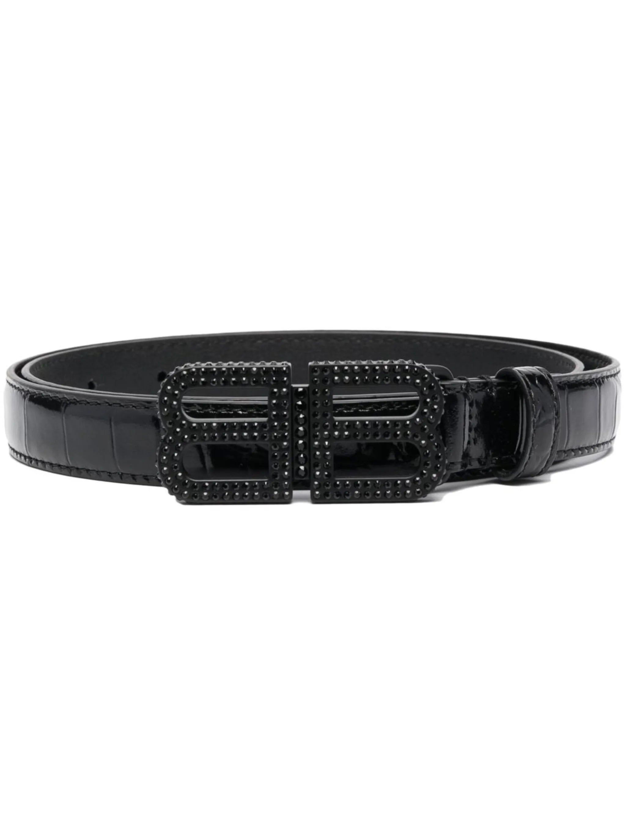BB Hourglass embossed leather belt