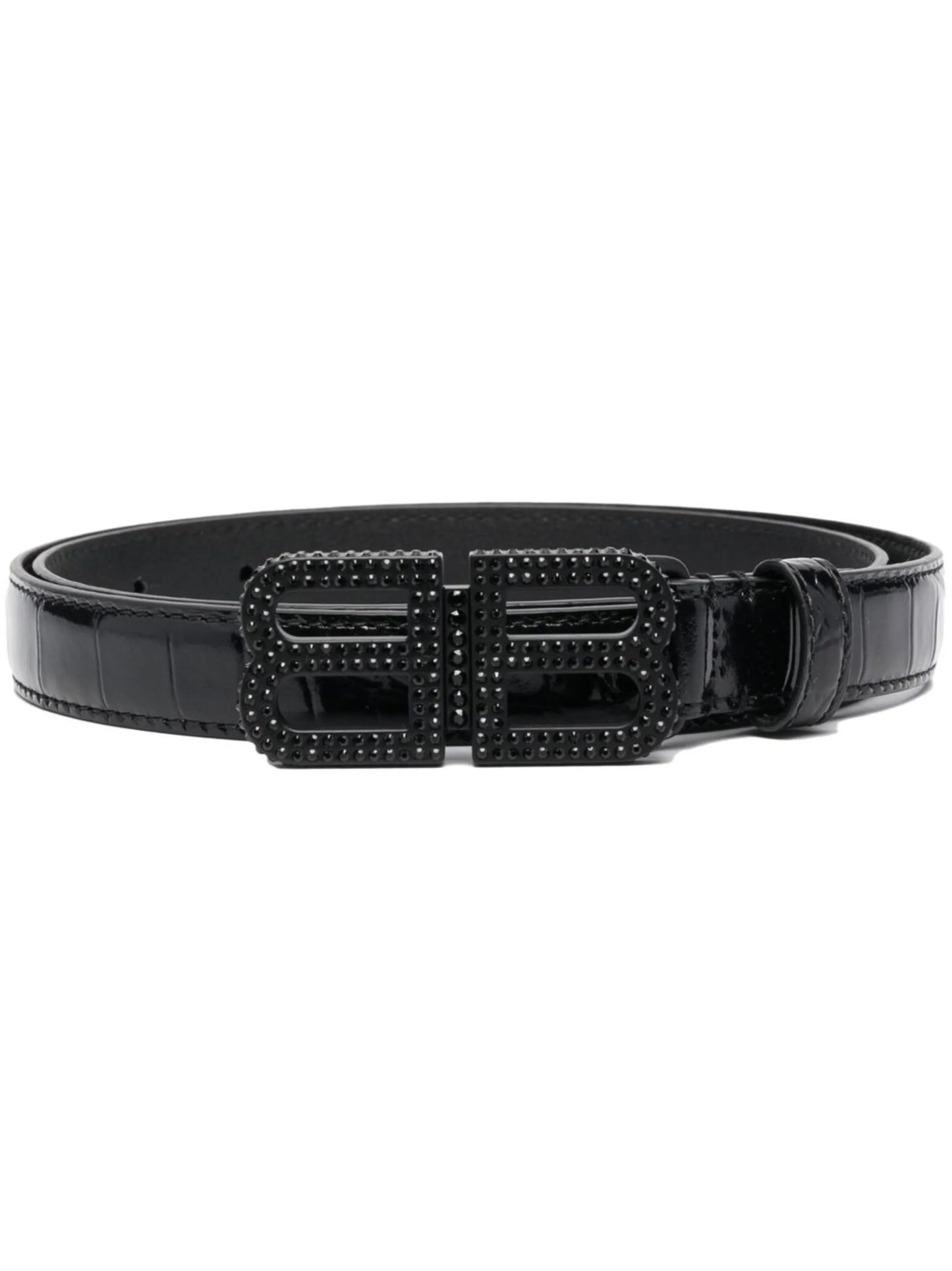 BB Hourglass embossed leather belt