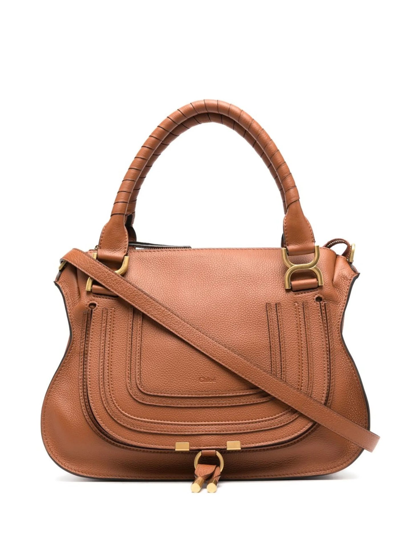Marcie grained-leather tote bag