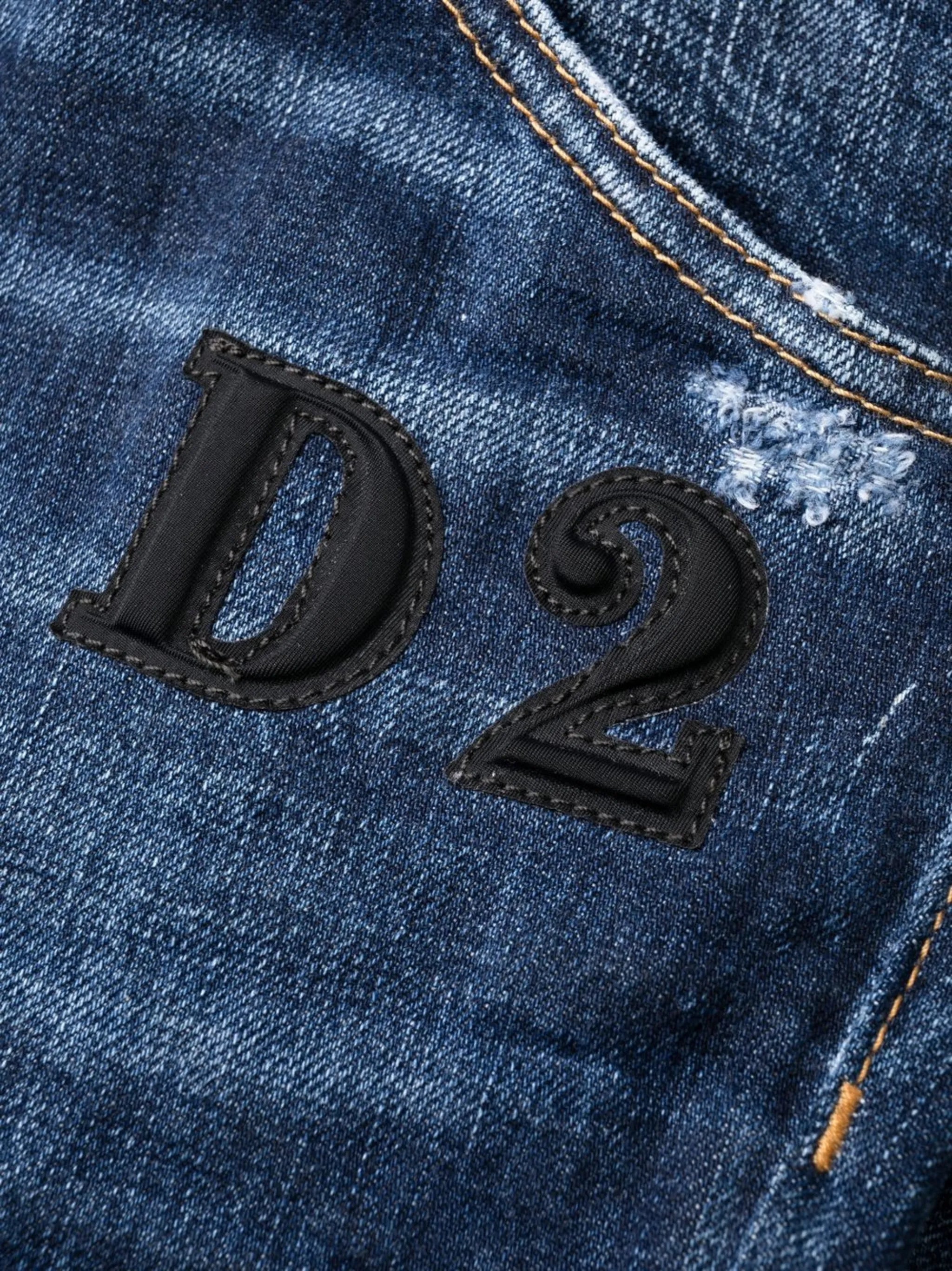 slim-cut denim jeans