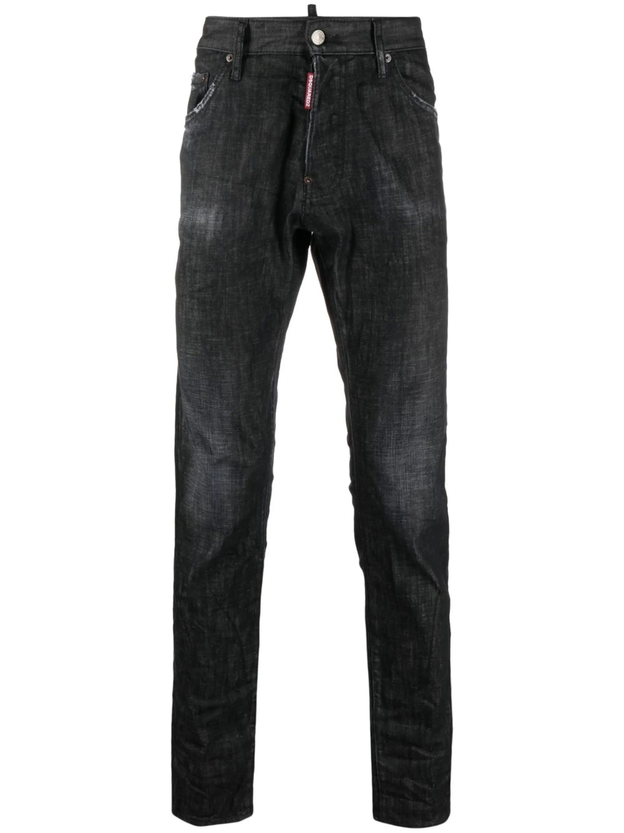 tapered slim-cut jeans