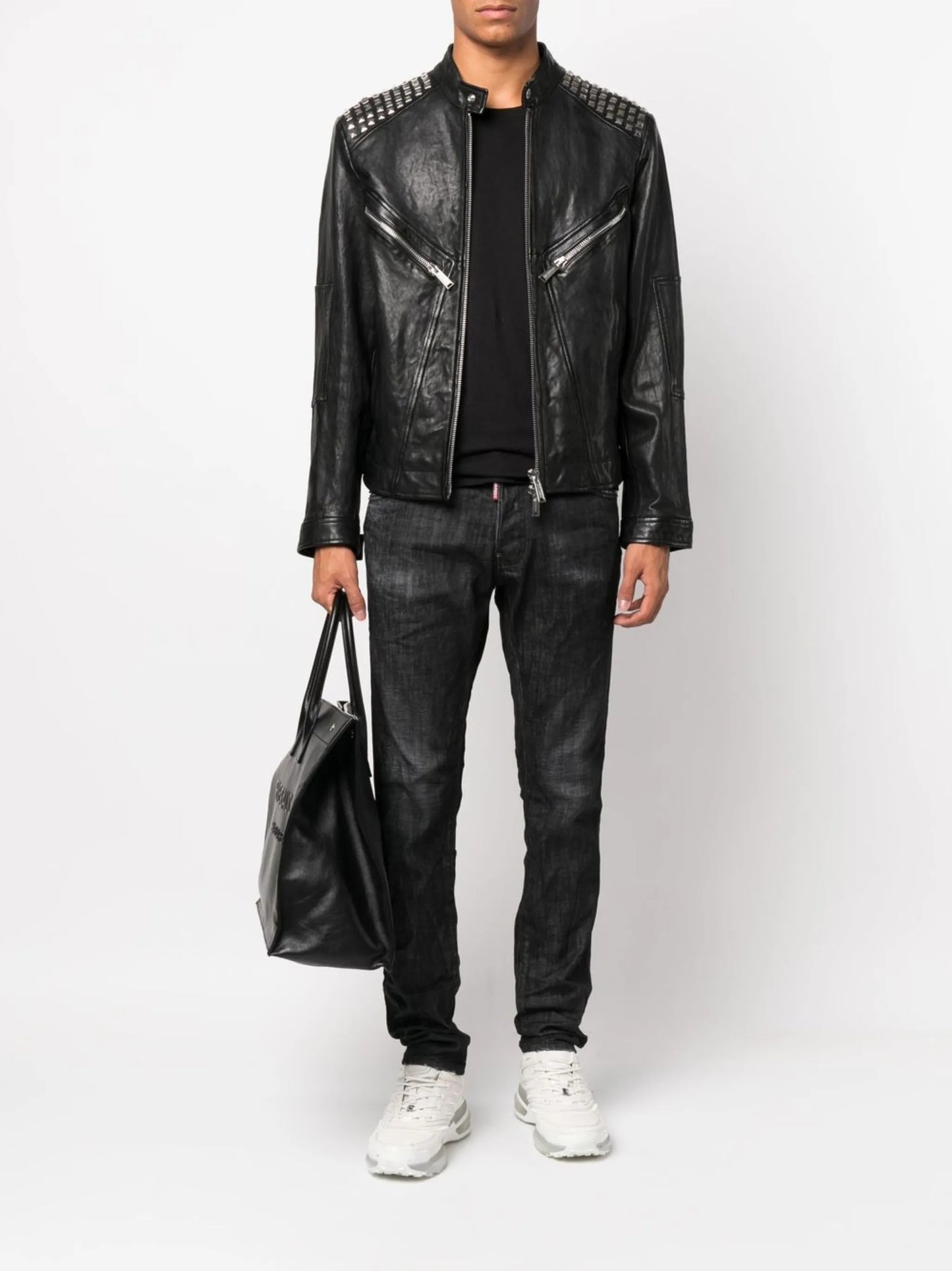 tapered slim-cut jeans