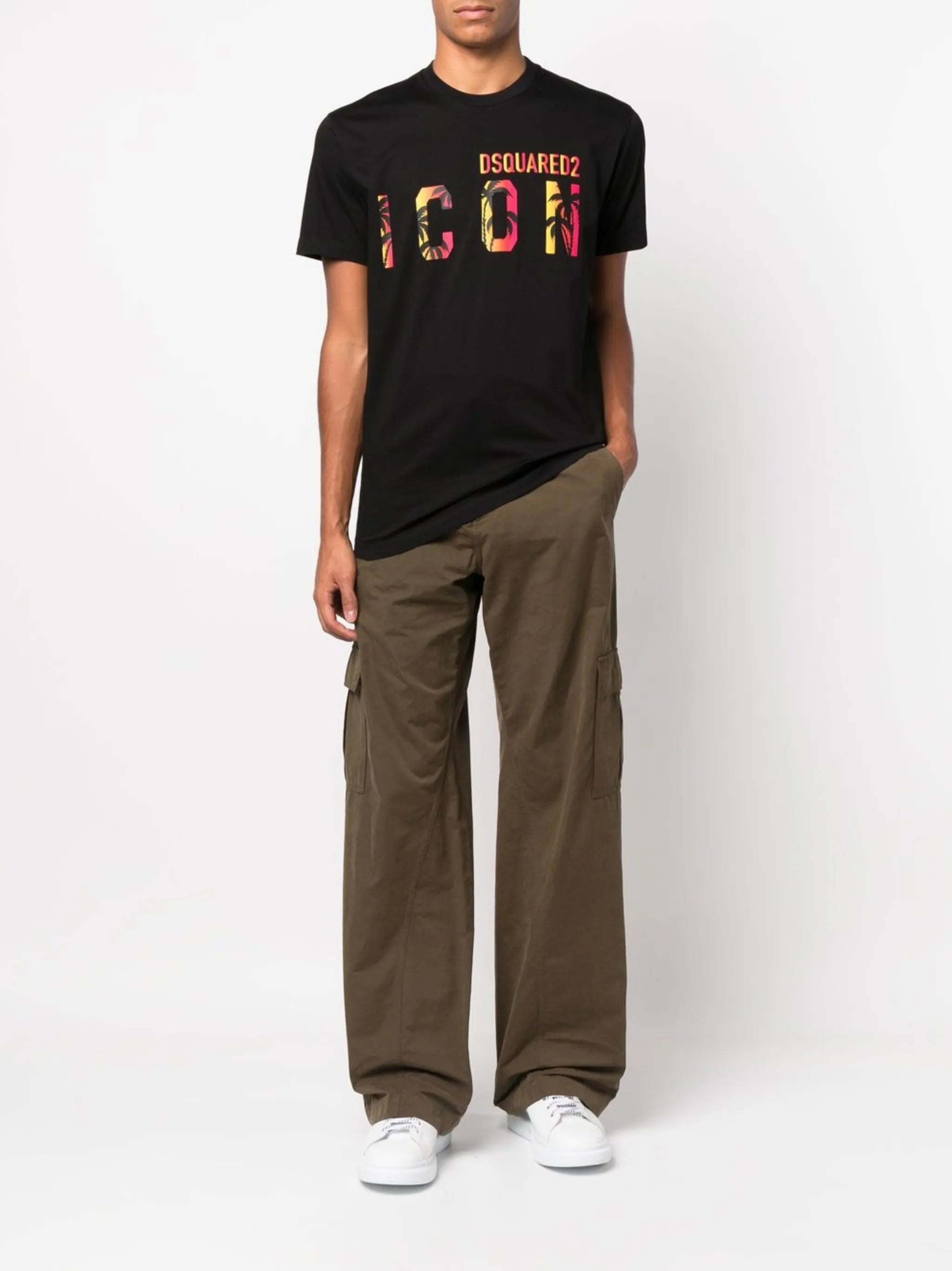 Icon tropical logo-print T-shirt