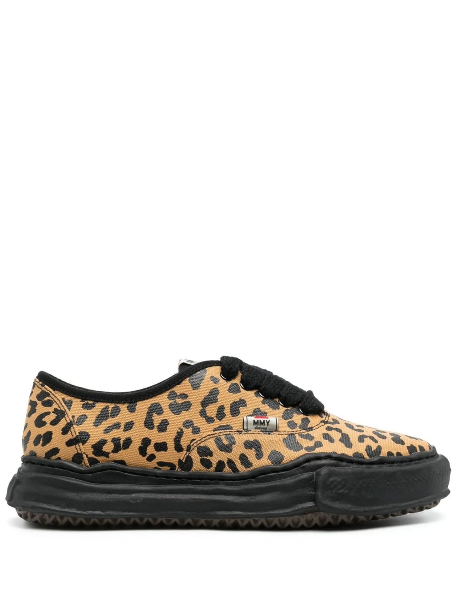 leopard-print low-top sneakers