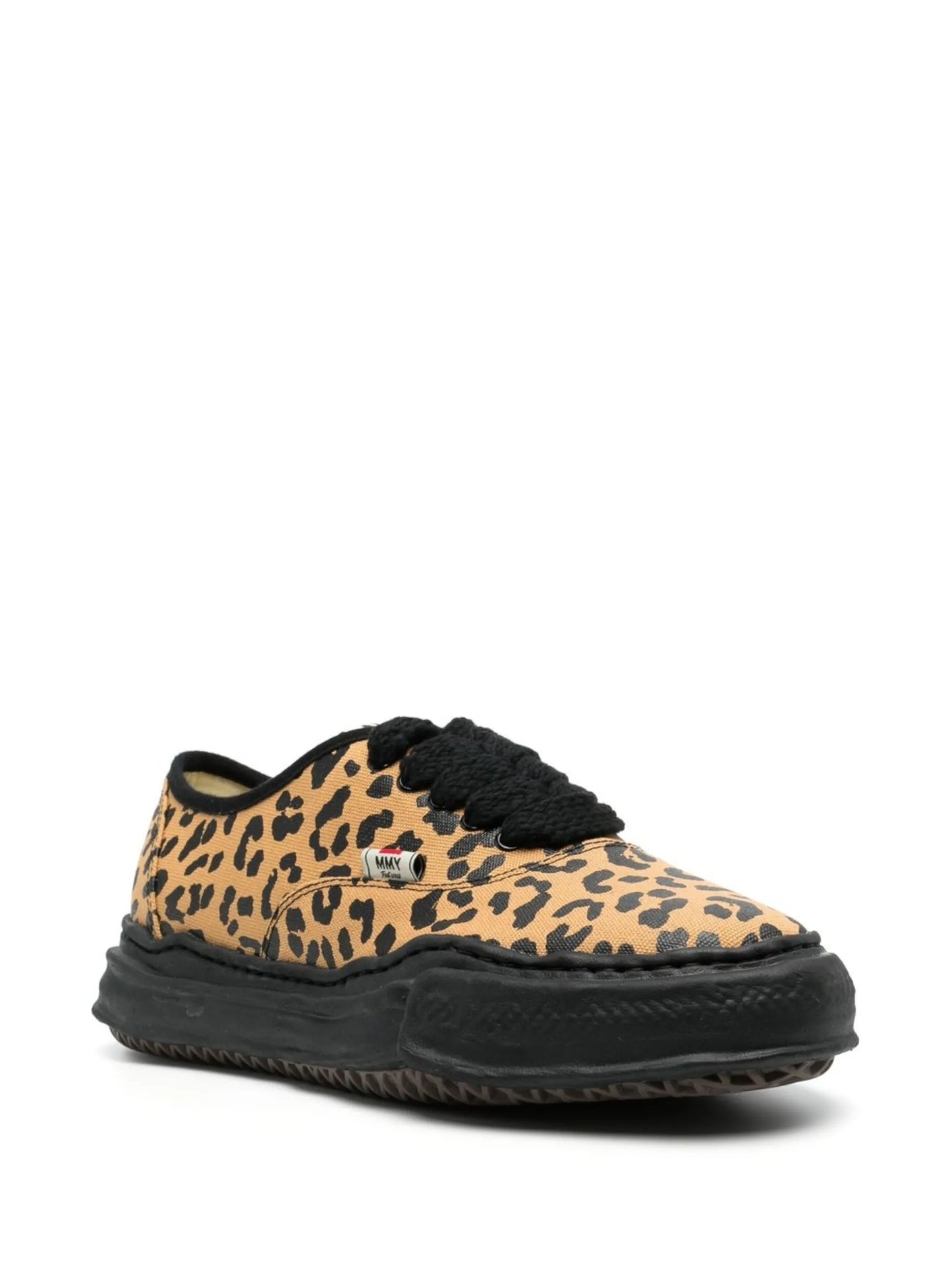 leopard-print low-top sneakers