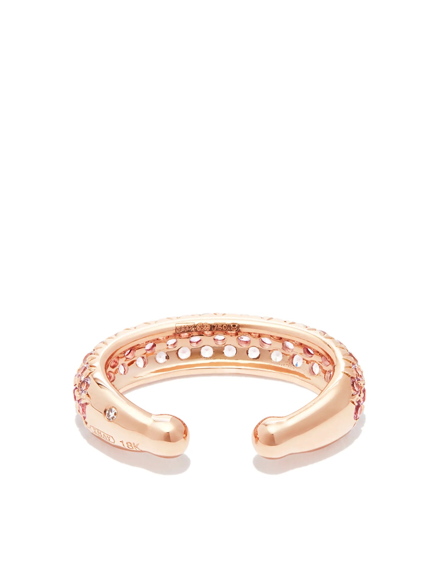 18K rose gold jumbo sapphire ear cuff