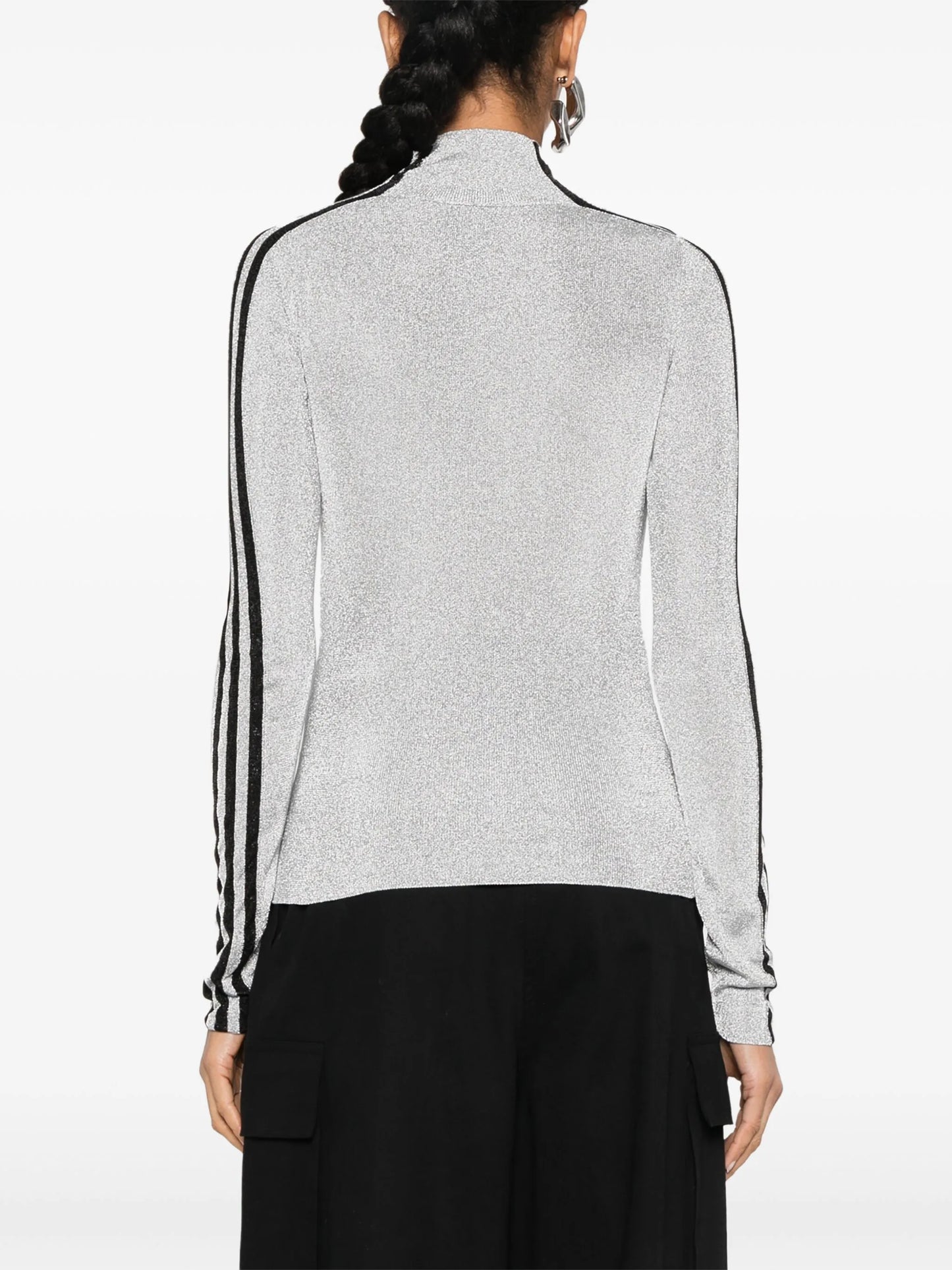 x Adidas mock-nec lurex T-shirt