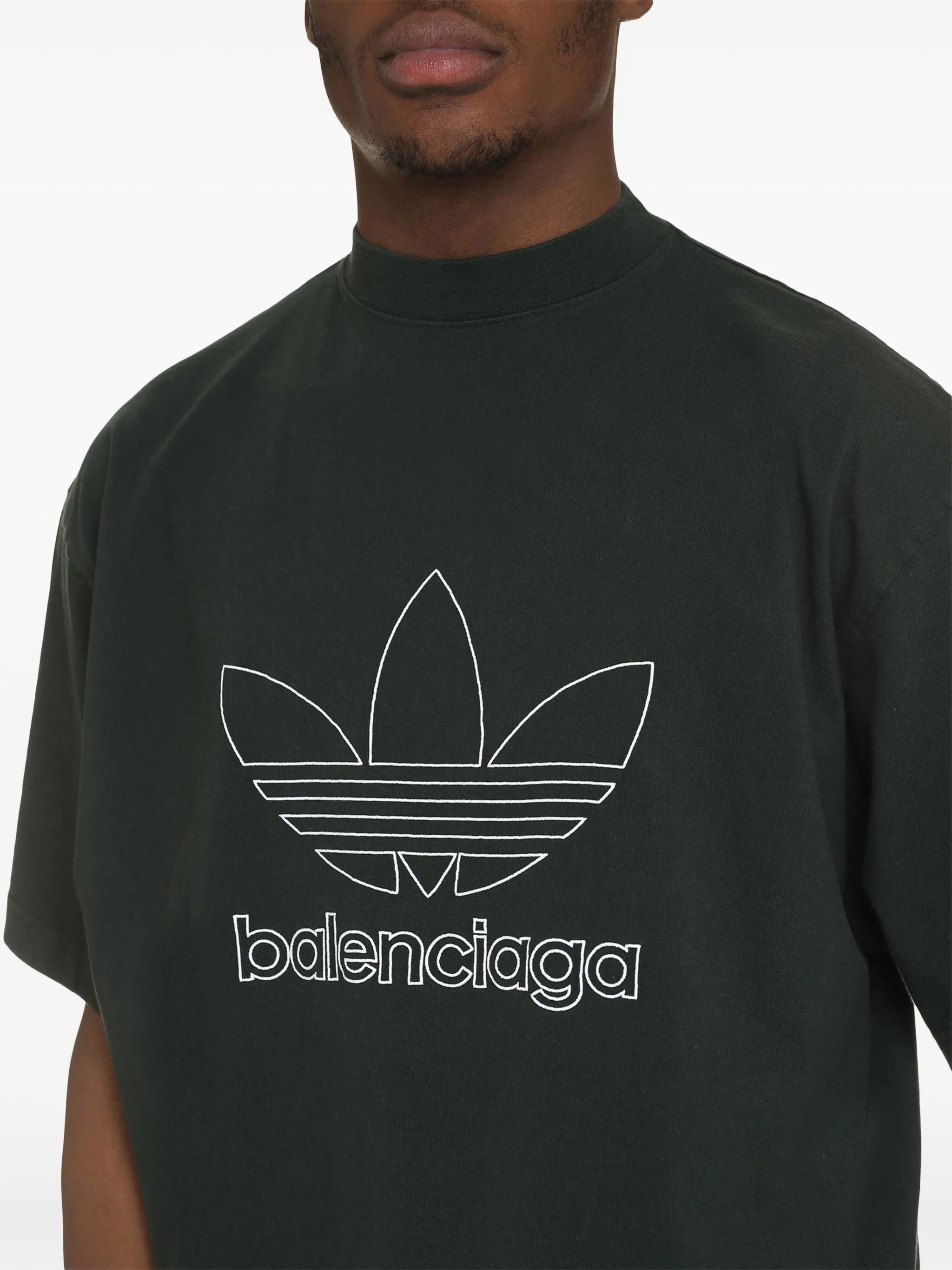x adidas Trefoil print T-shirt