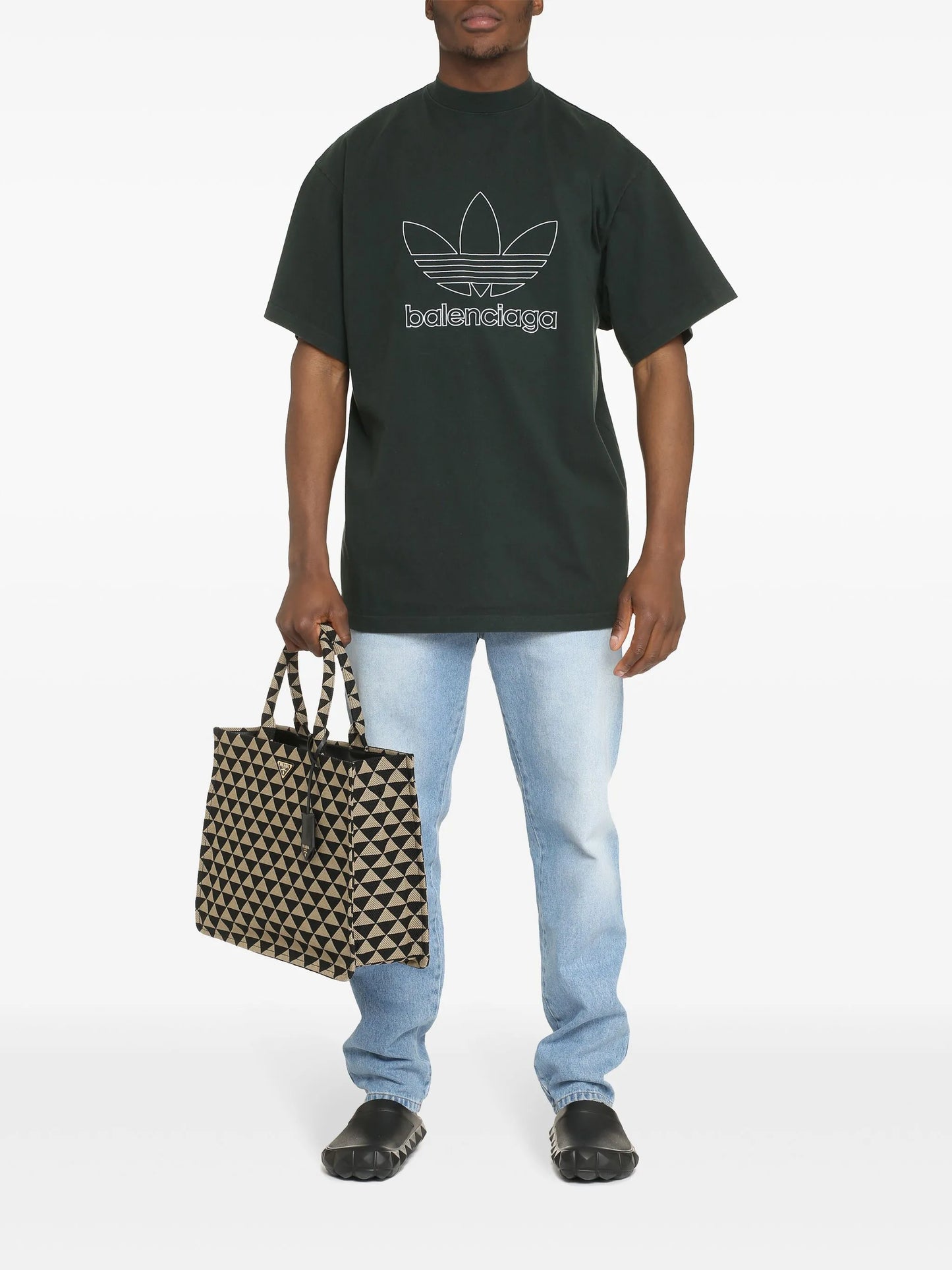x adidas Trefoil print T-shirt