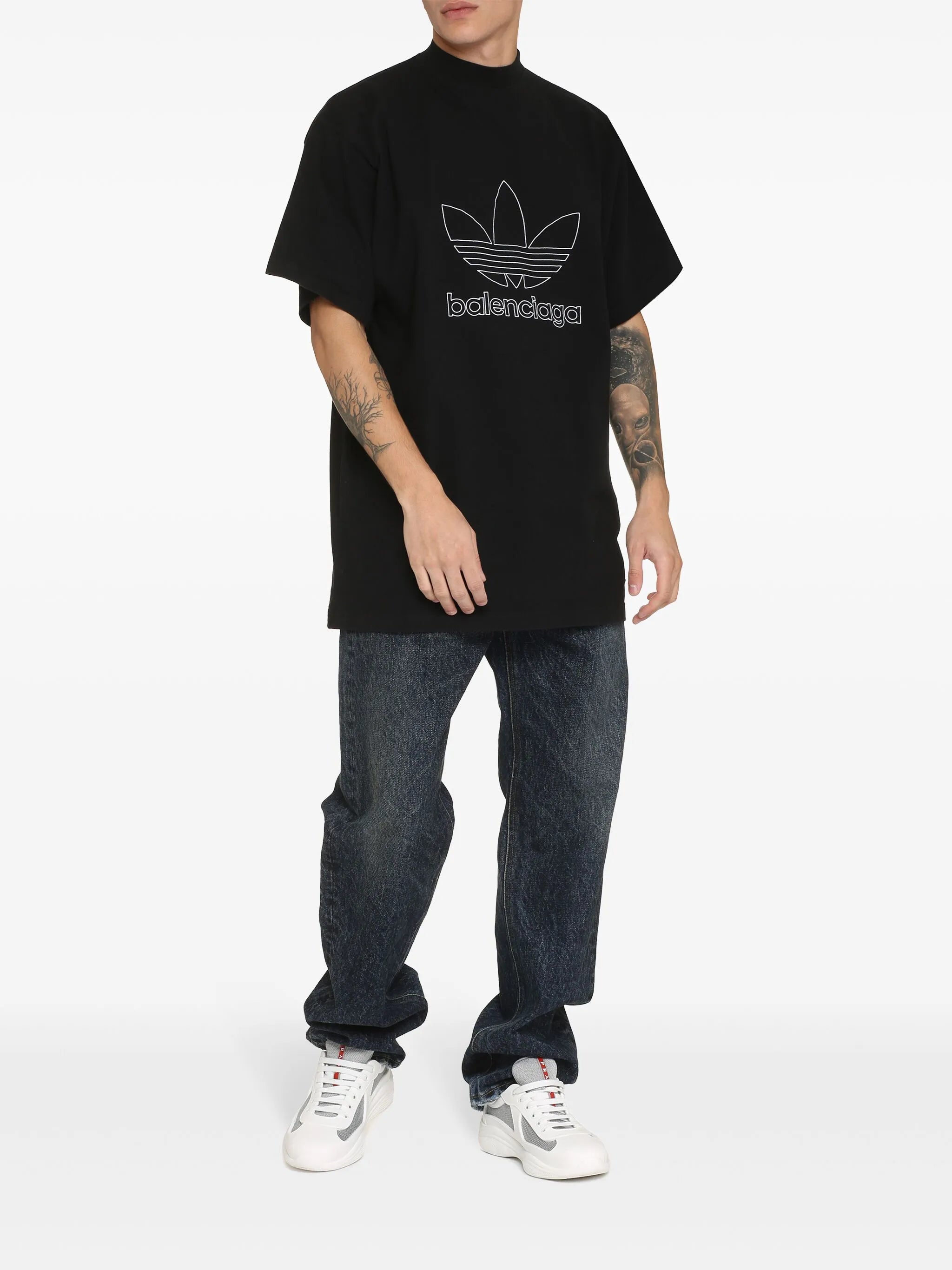 x adidas Trefoil print T-shirt