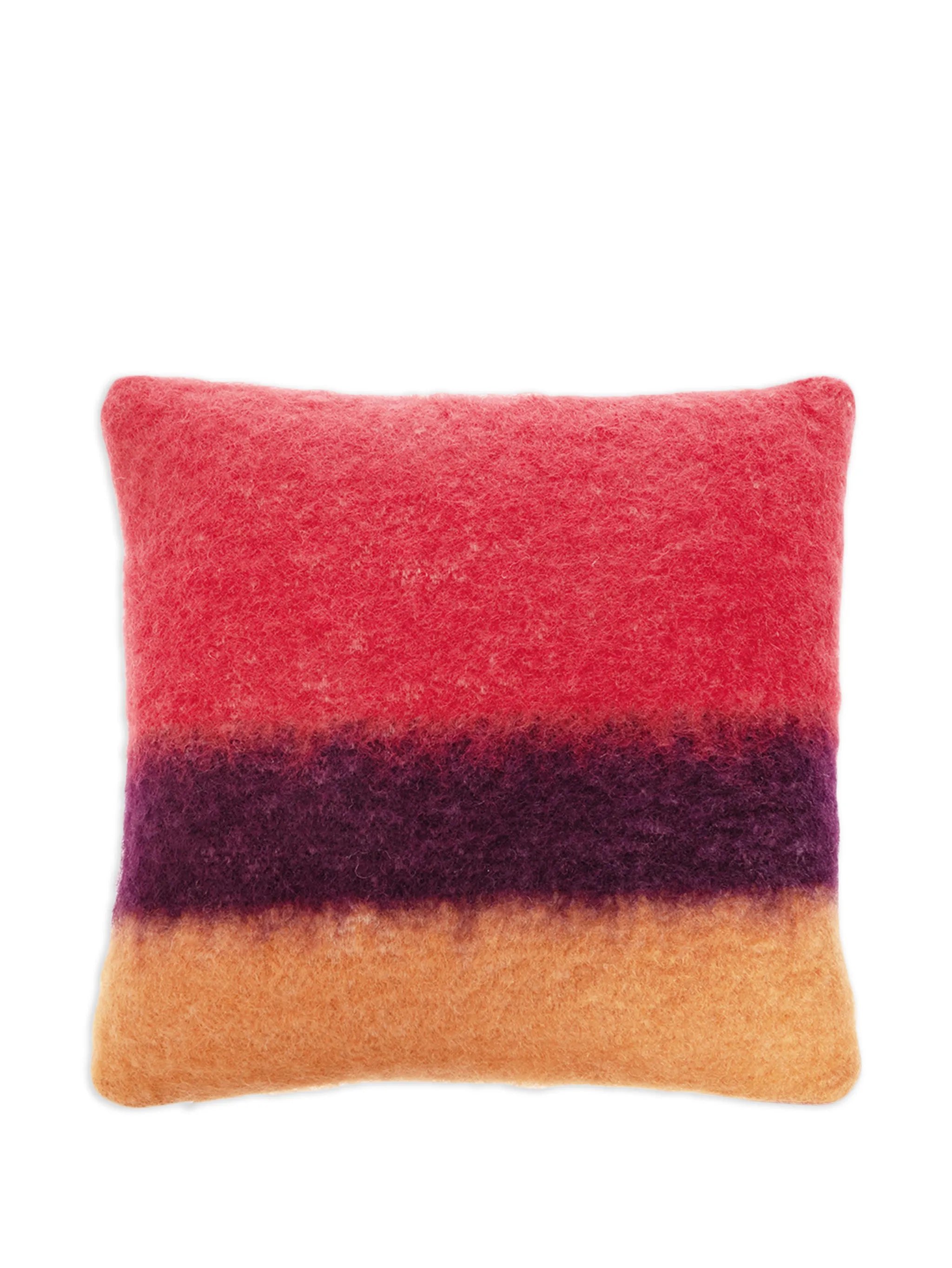 striped logo-patch cushion