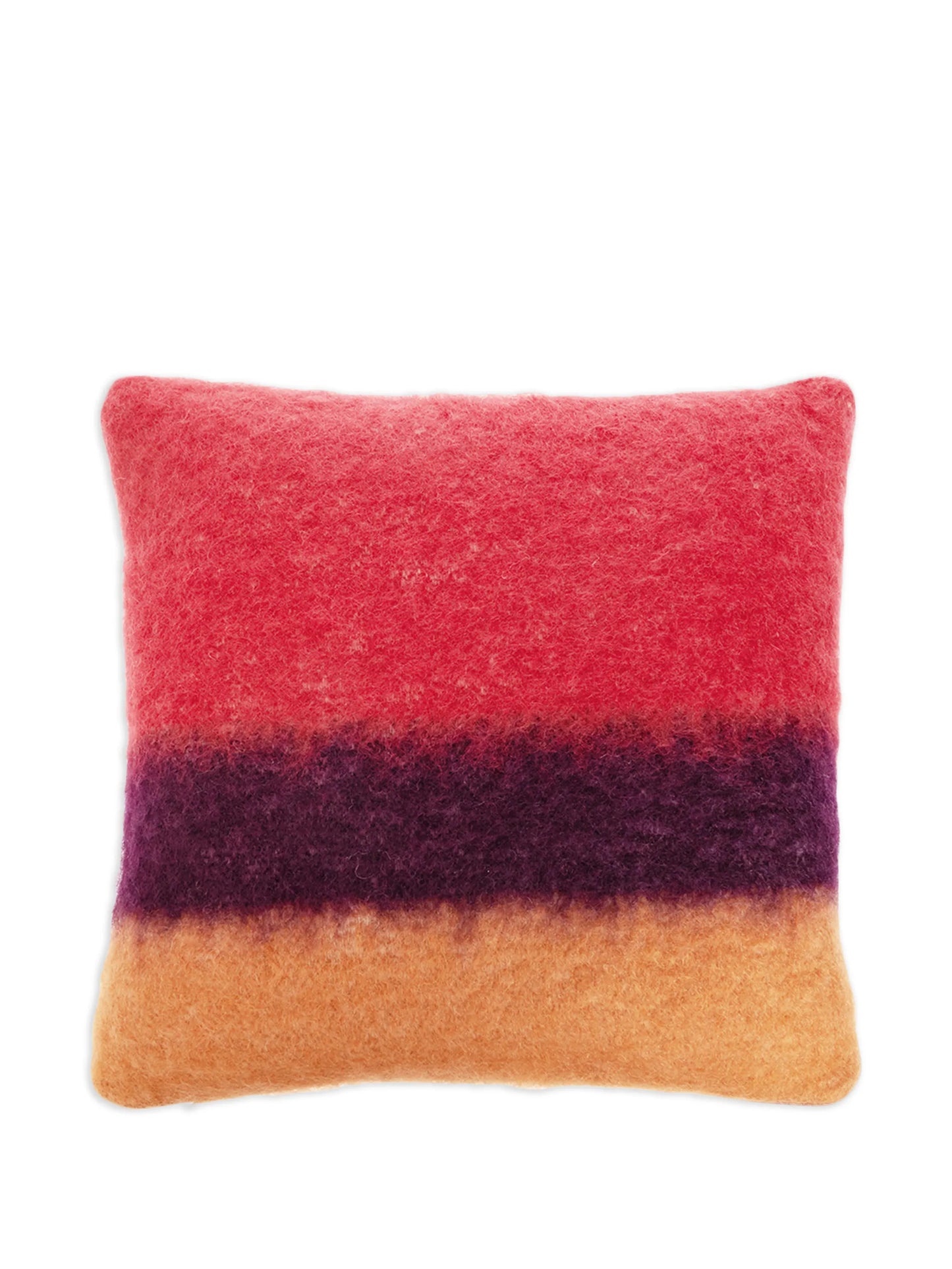 striped logo-patch cushion