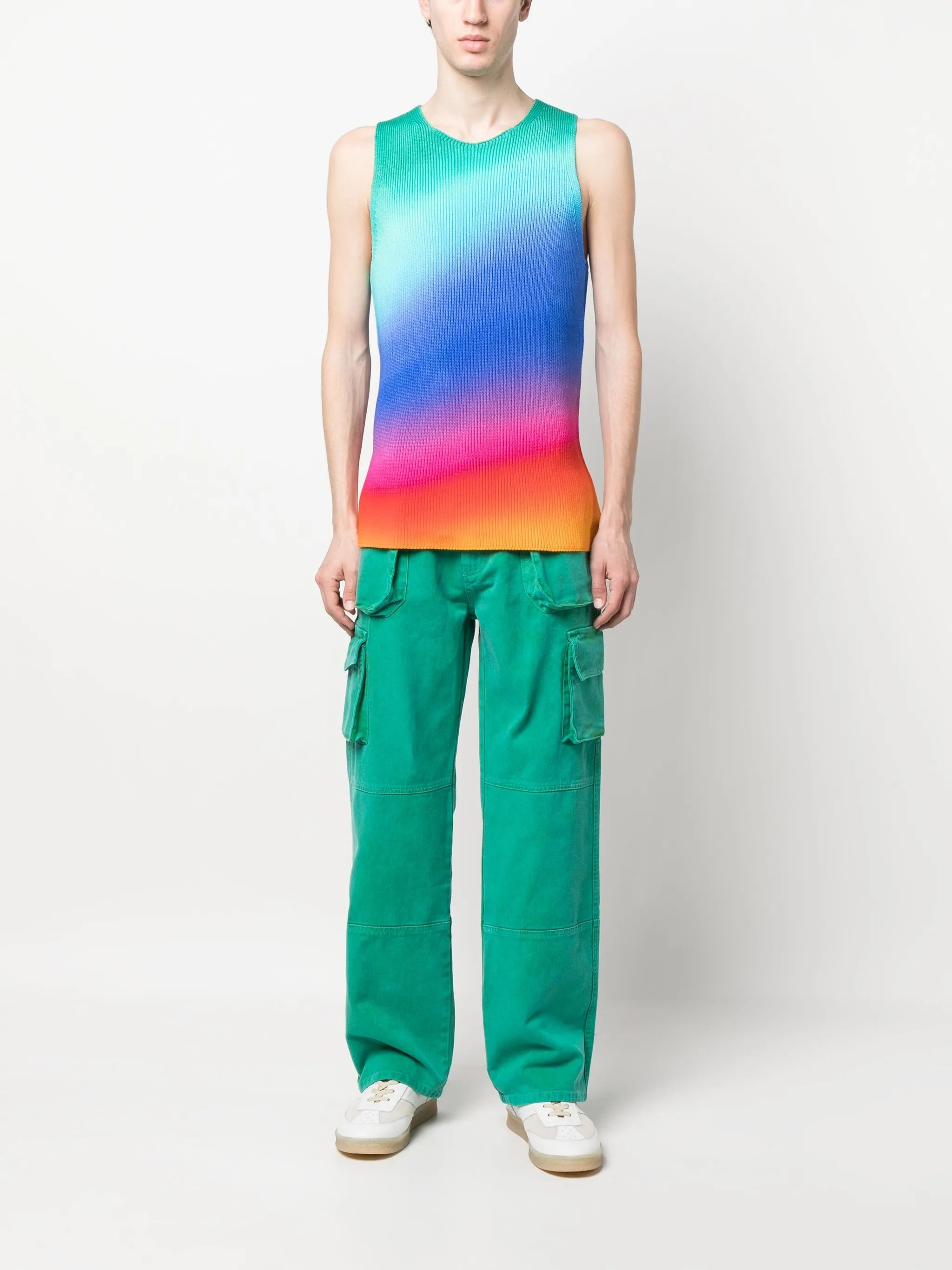 multi-pocket cotton trousers