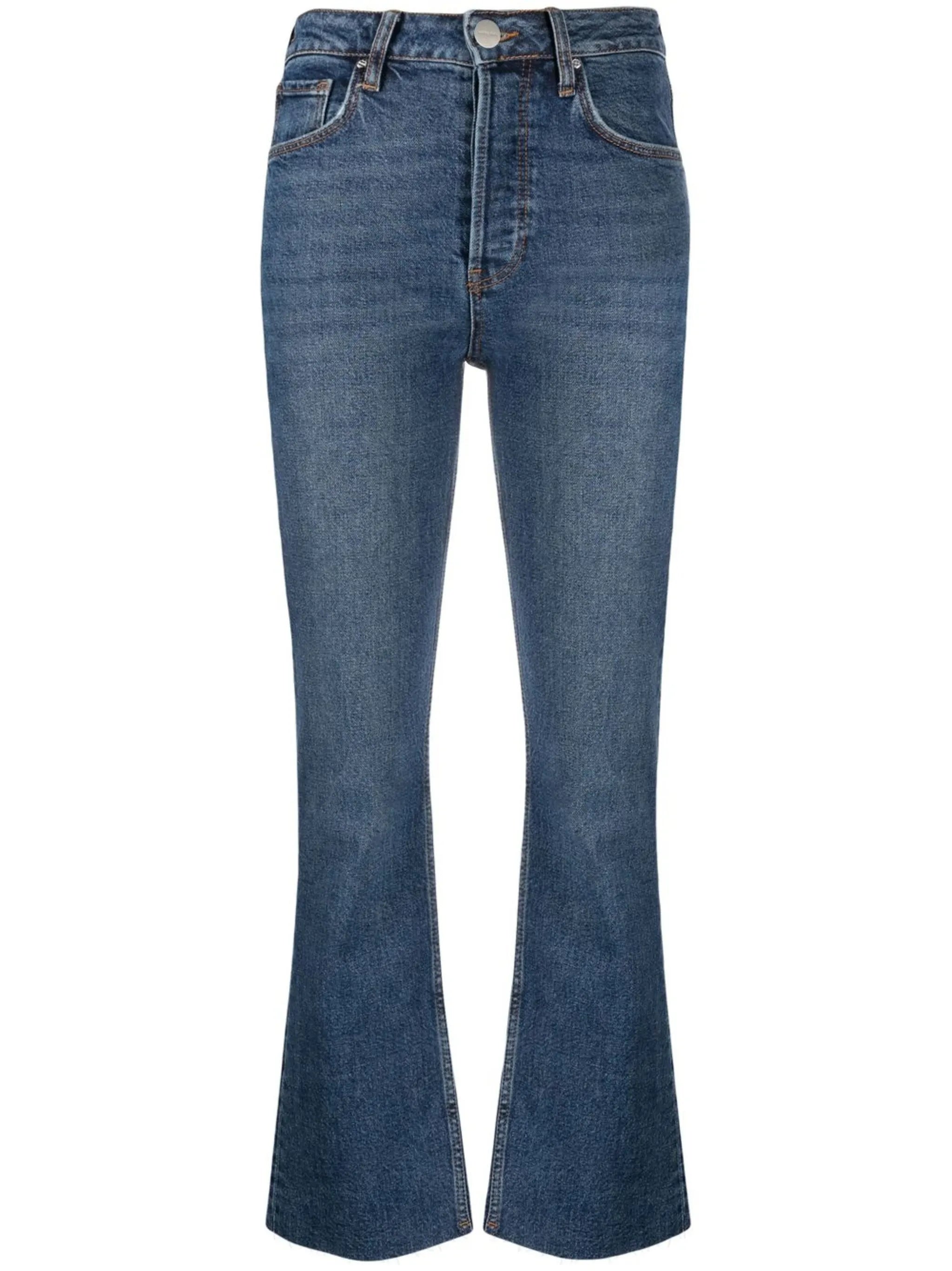 flared denim jeans