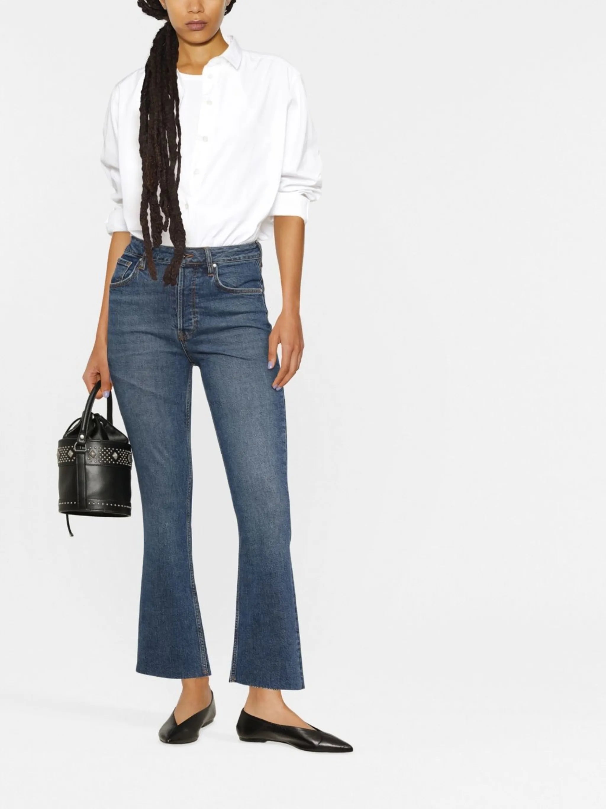 flared denim jeans