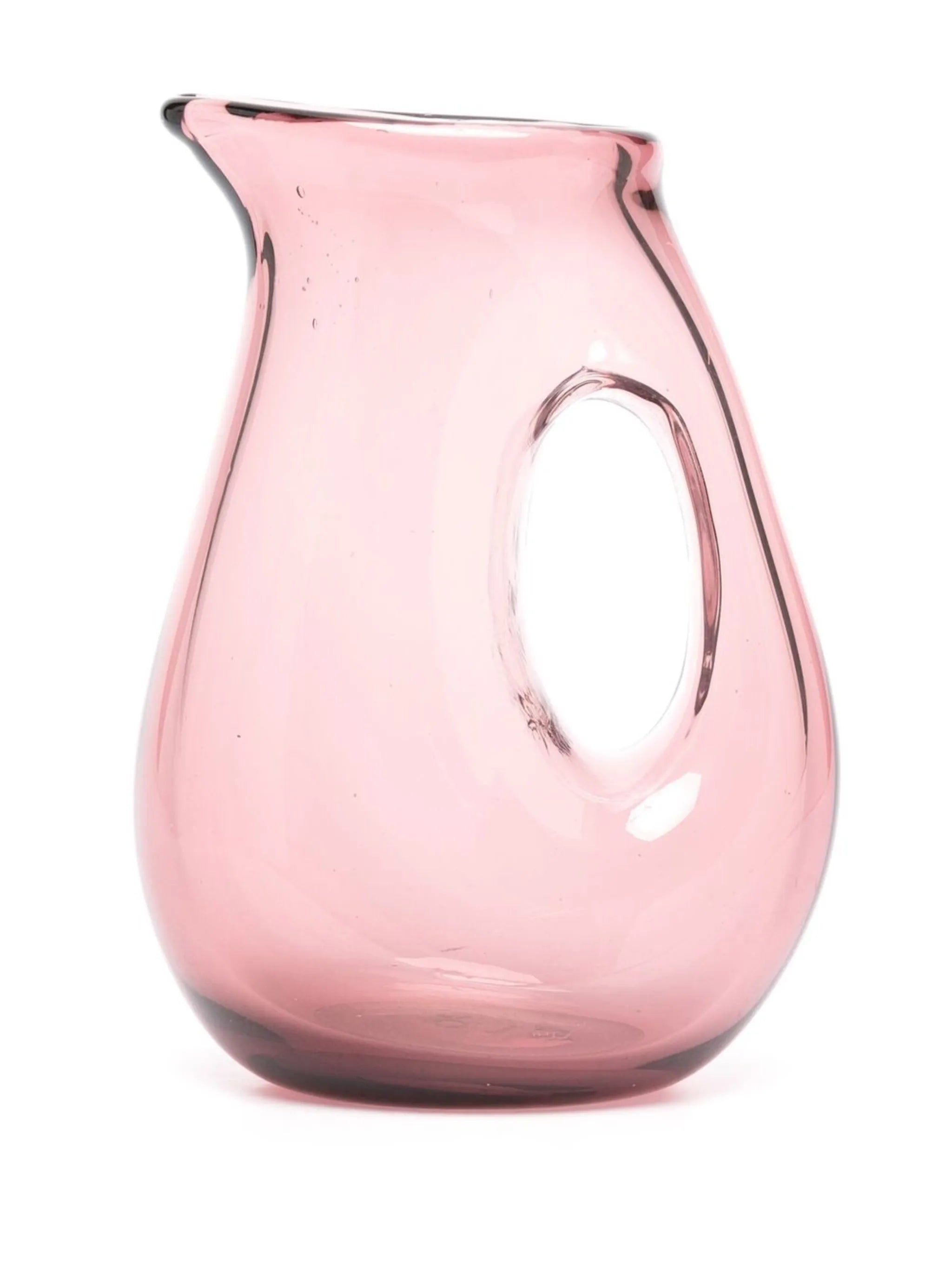 hole-handle glass jug