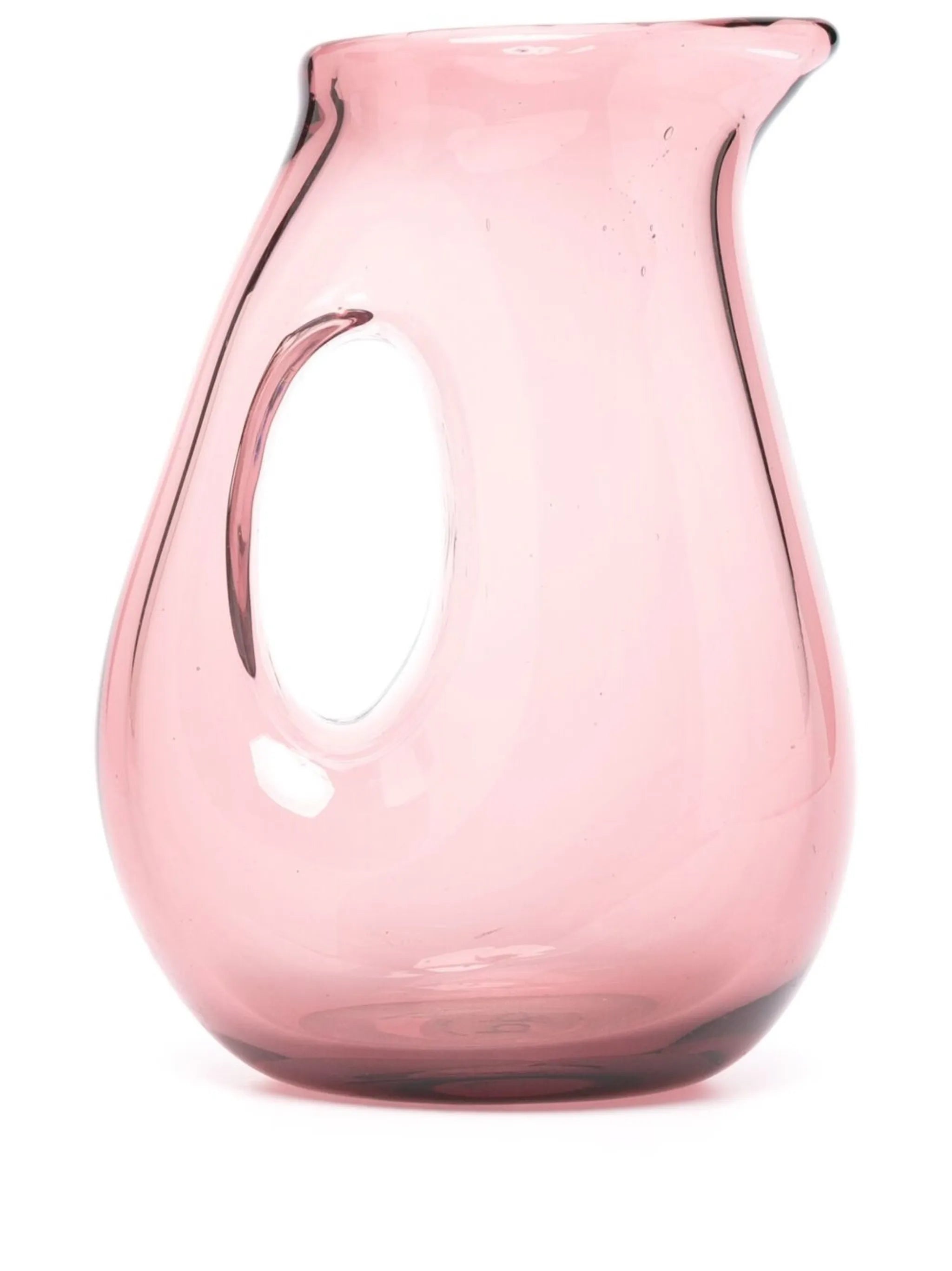 hole-handle glass jug