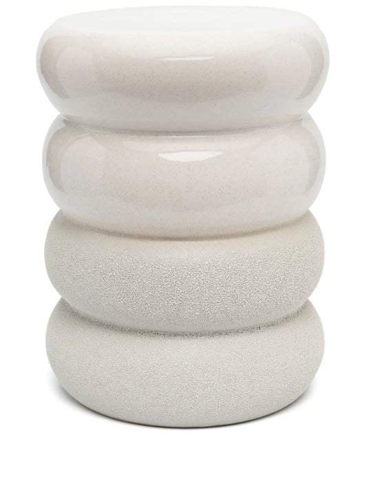 Chubby glazed stool