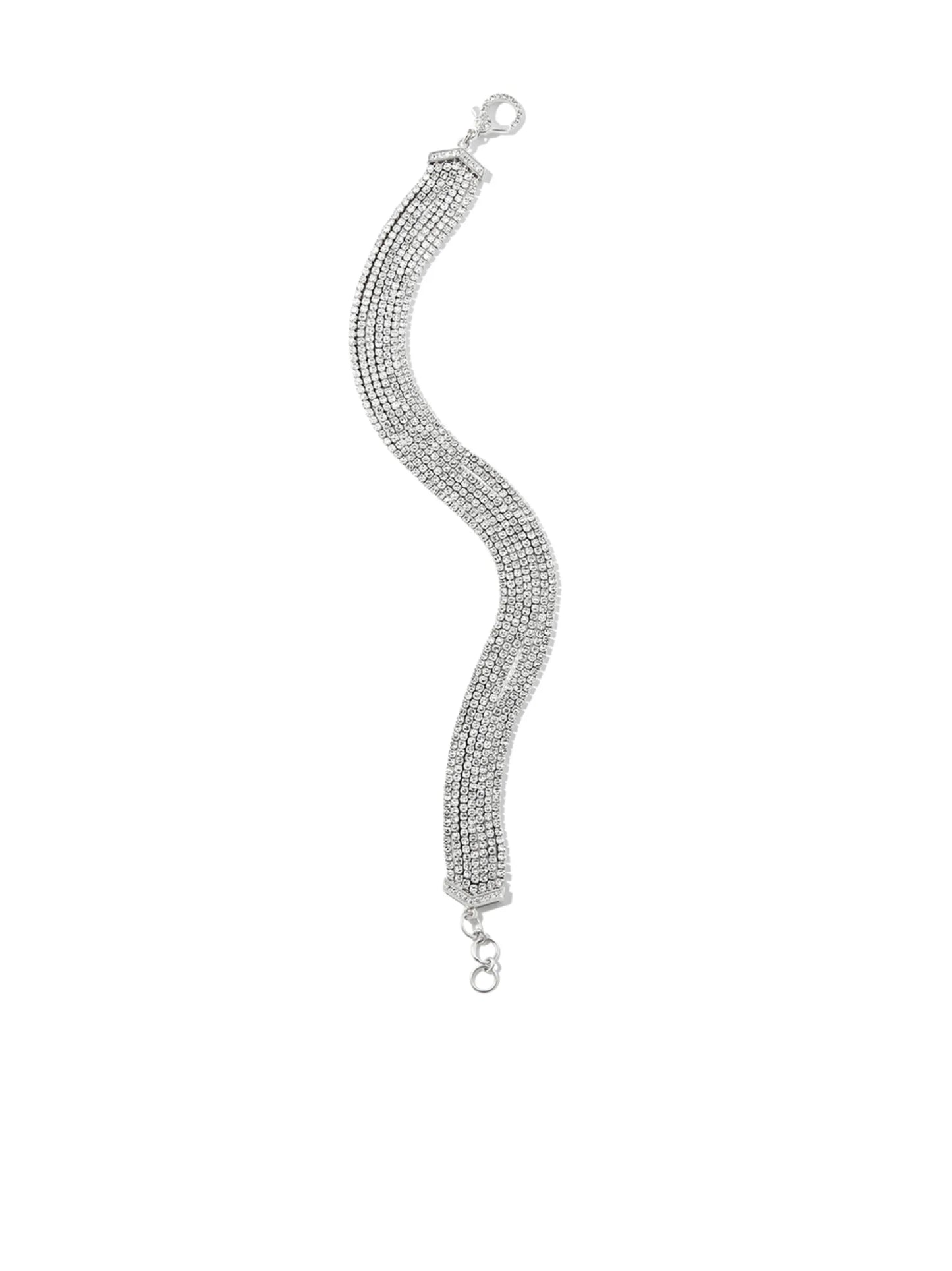18kt white gold 7 Thread diamond bracelet