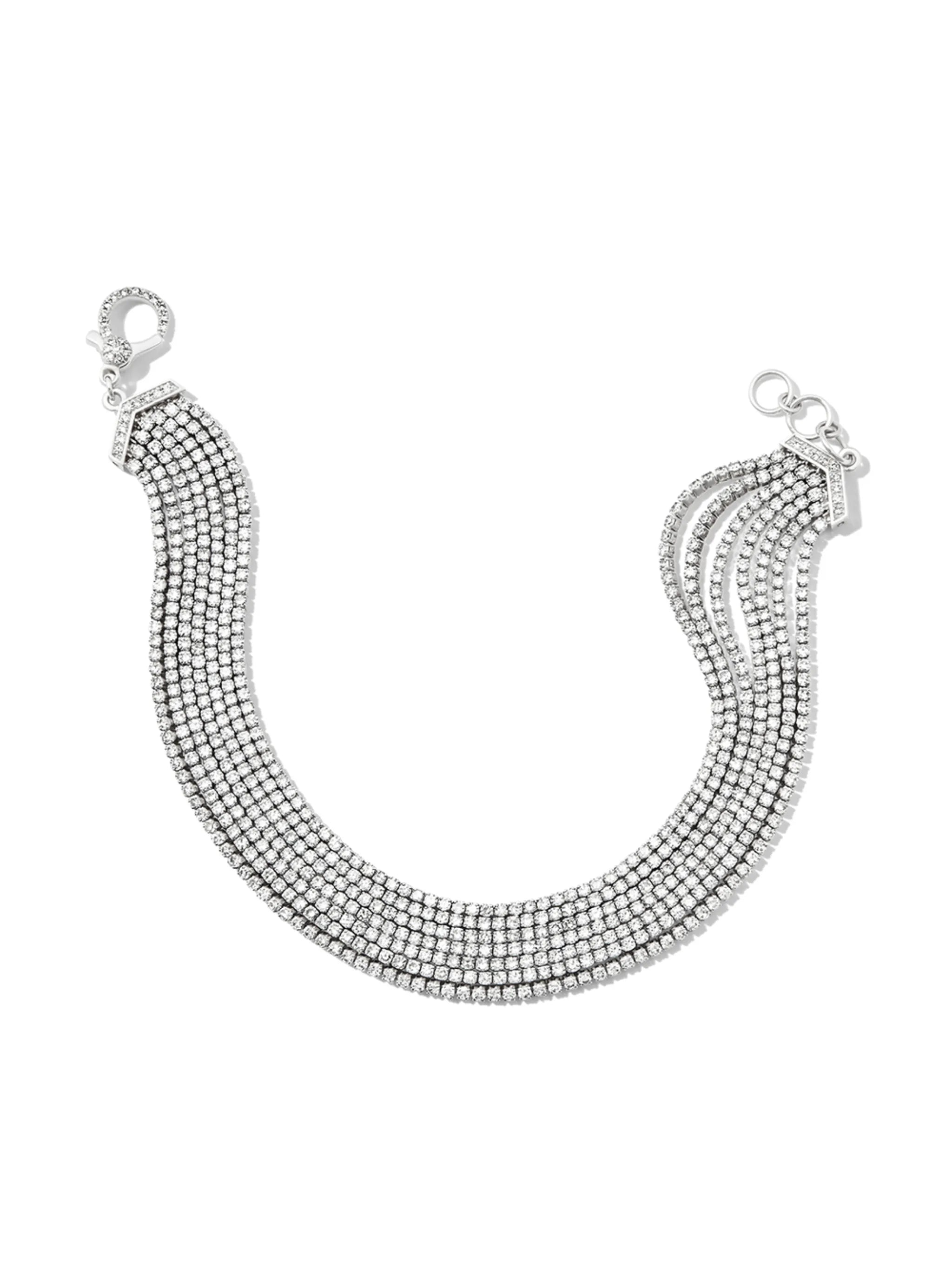 18kt white gold 7 Thread diamond bracelet