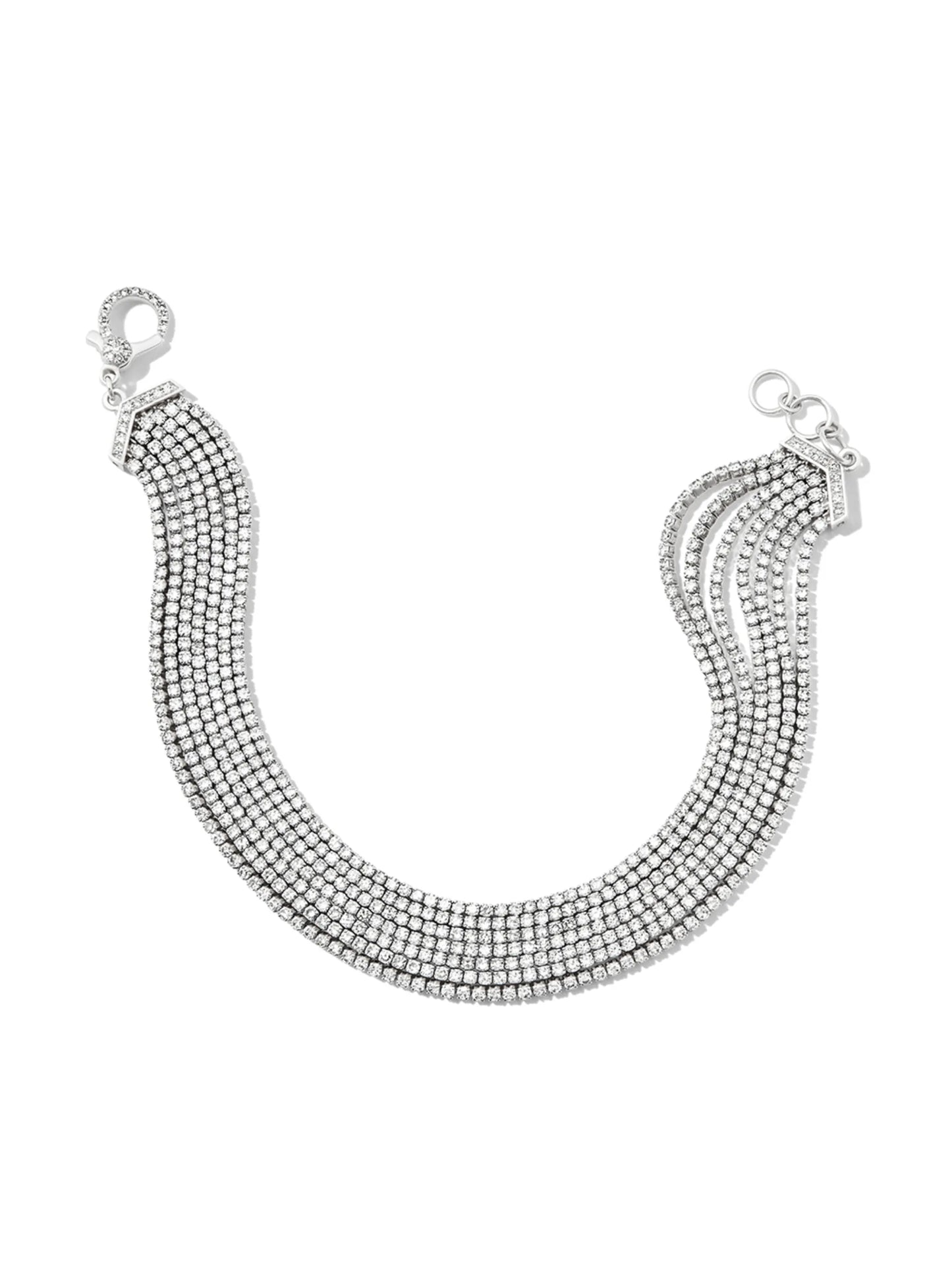 18kt white gold 7 Thread diamond bracelet