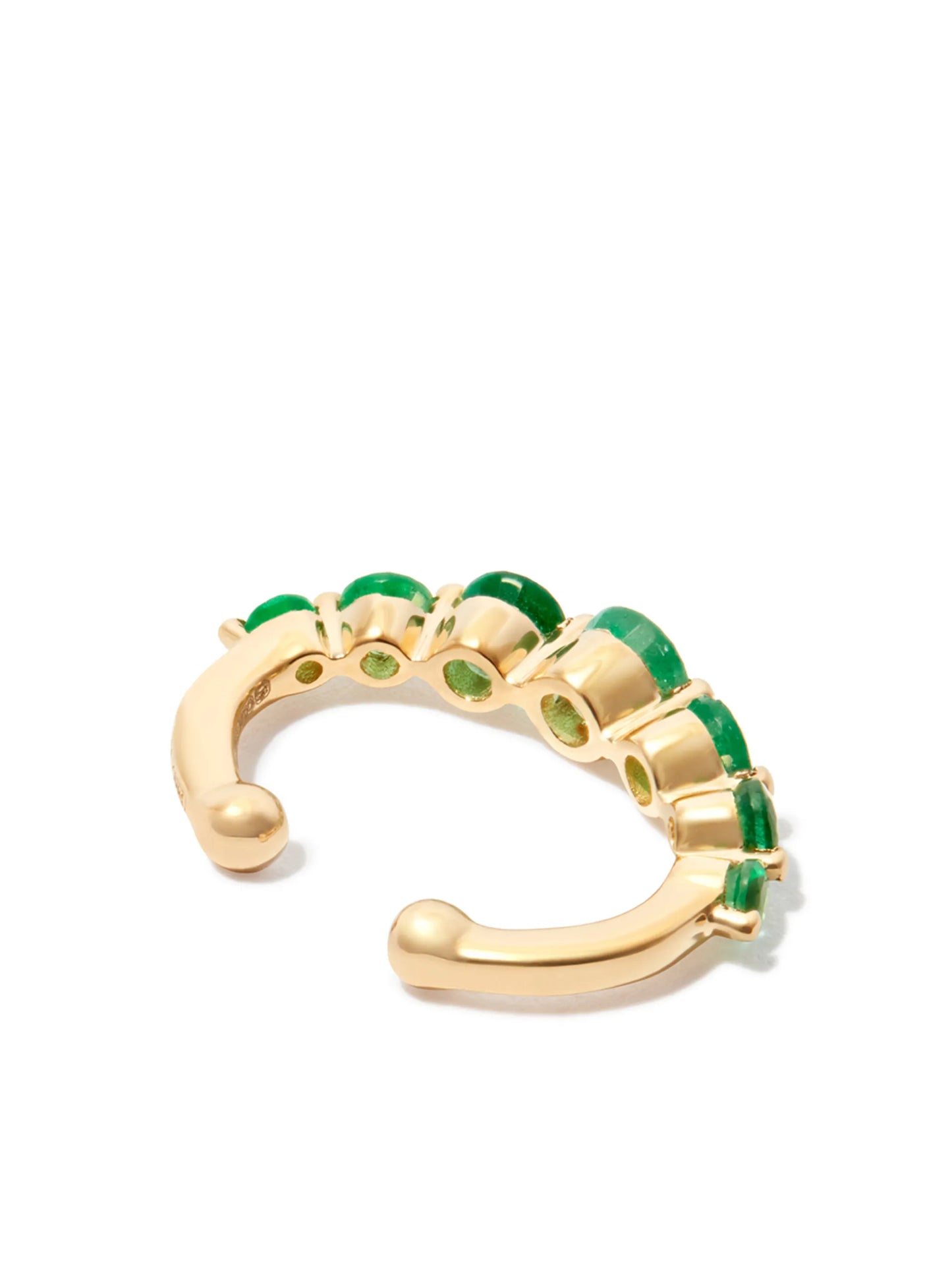 18kt yellow gold emerald ear cuff
