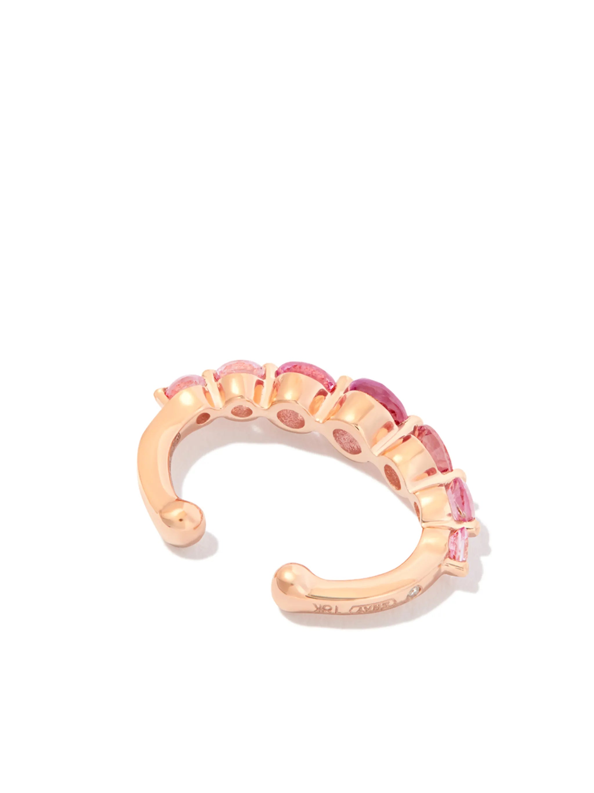 18K rose gold sapphire ear cuff