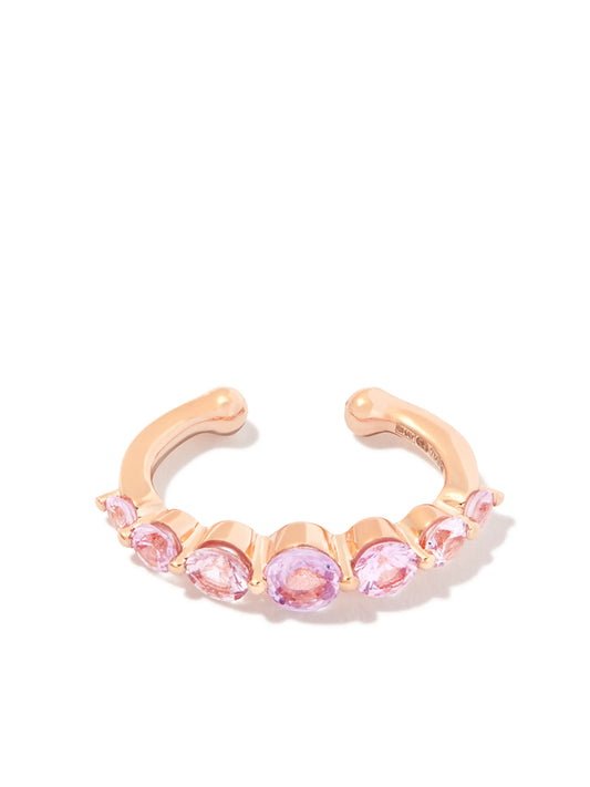 18K rose gold sapphire ear cuff