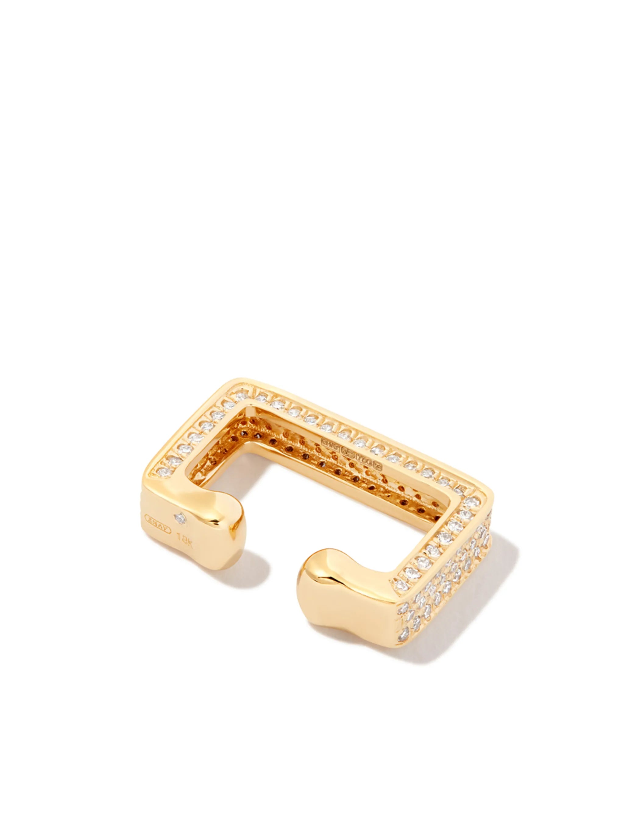 18kt yellow gold Deco ear cuff