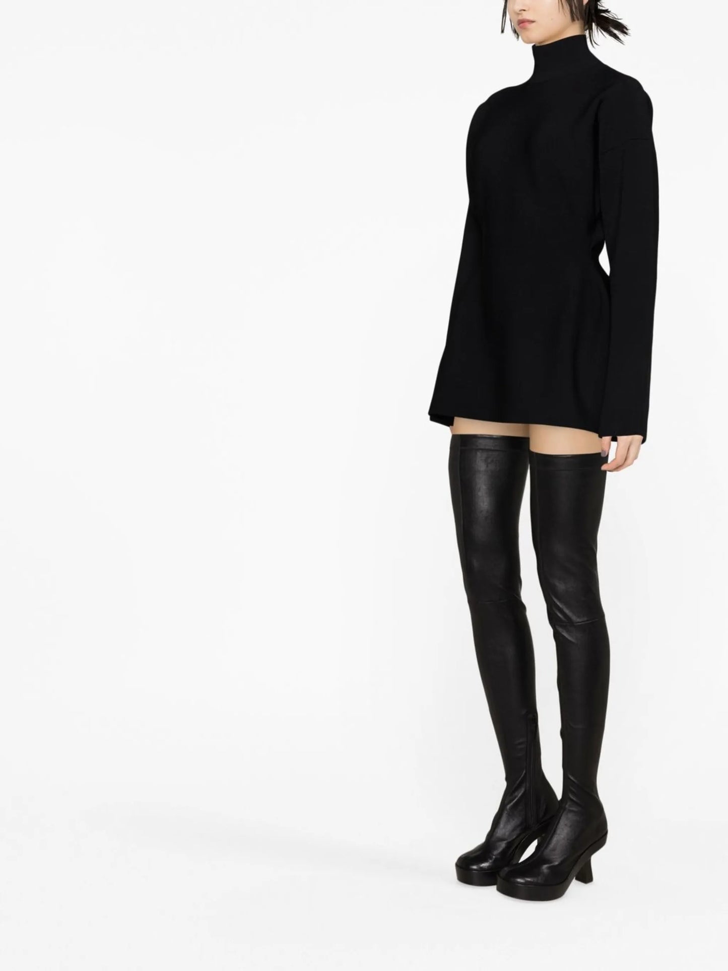 Hourglass high-neck top