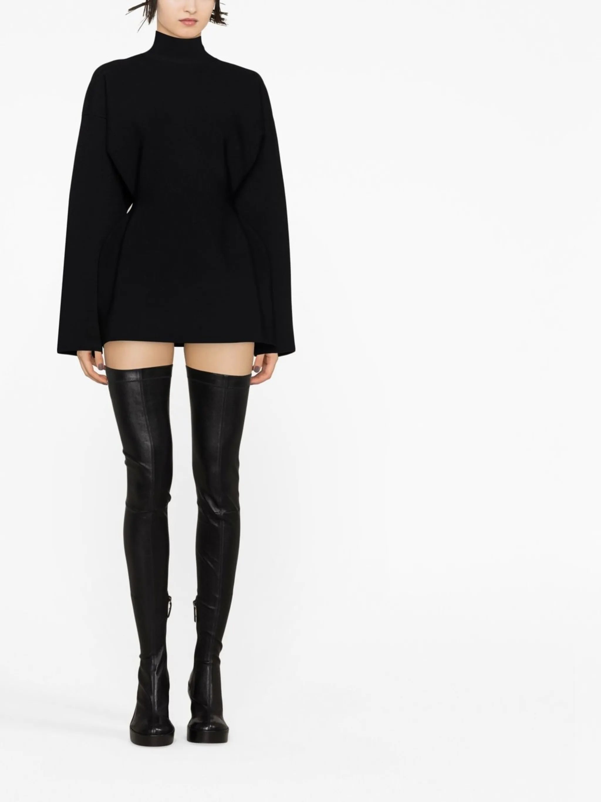 Hourglass high-neck top