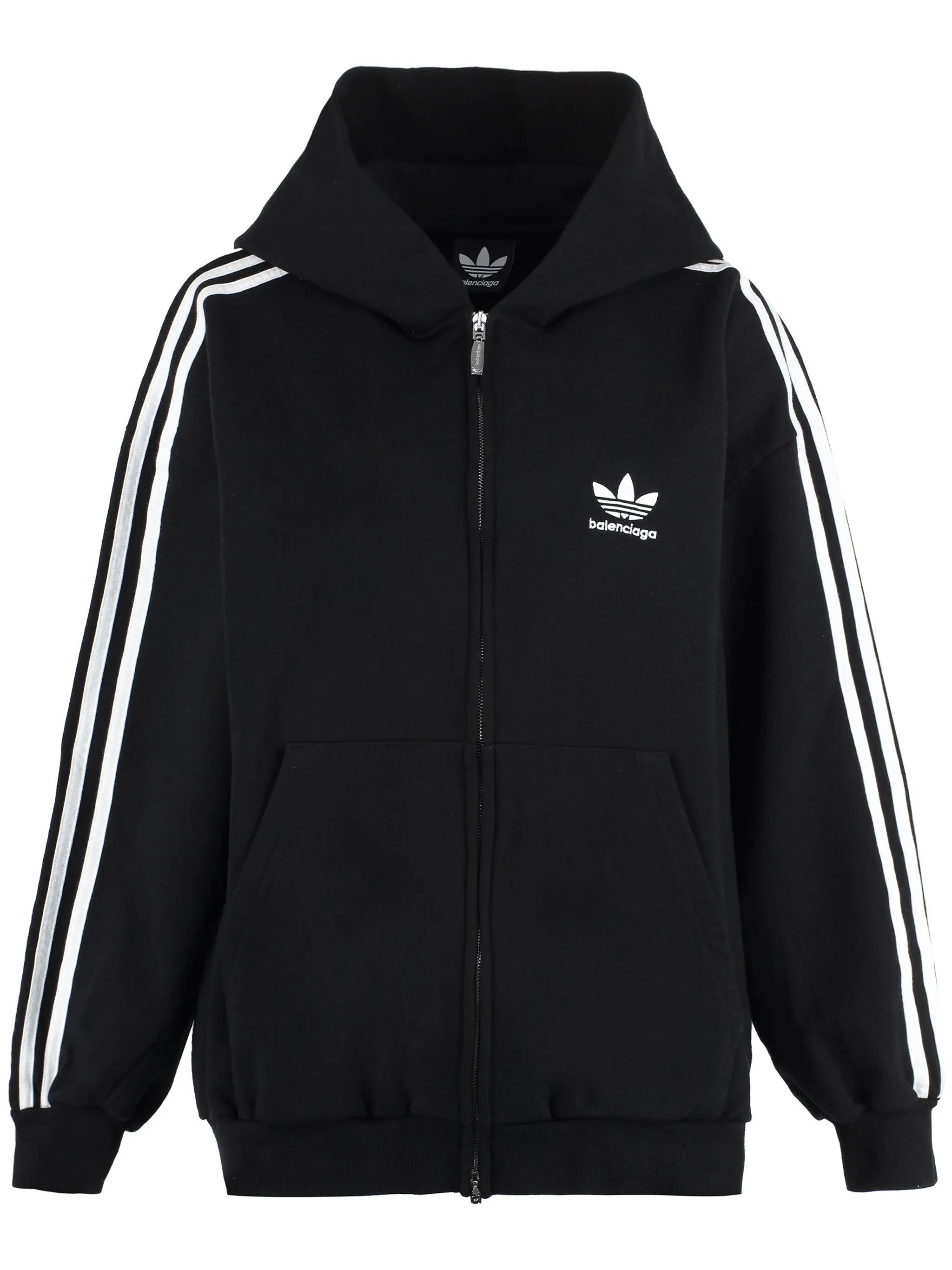 x adidas 3-Stripes zip-front hoodie