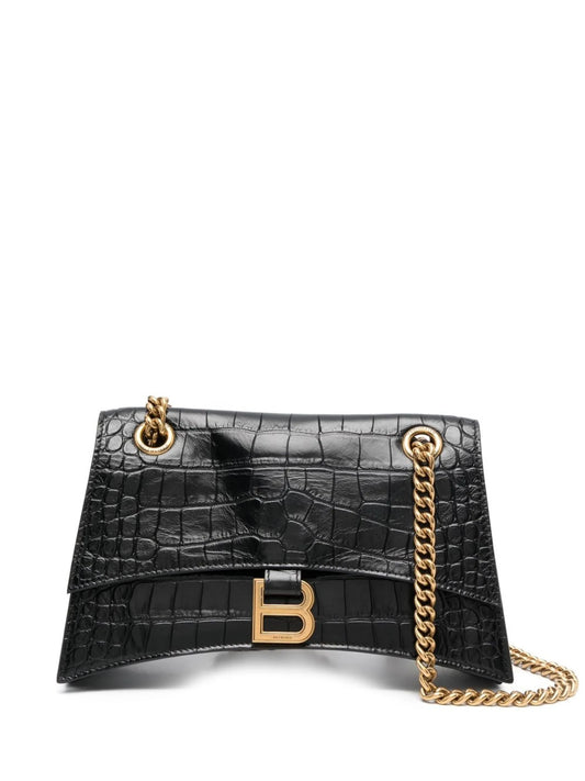 small Crush crocodile-embossed shoulder bag