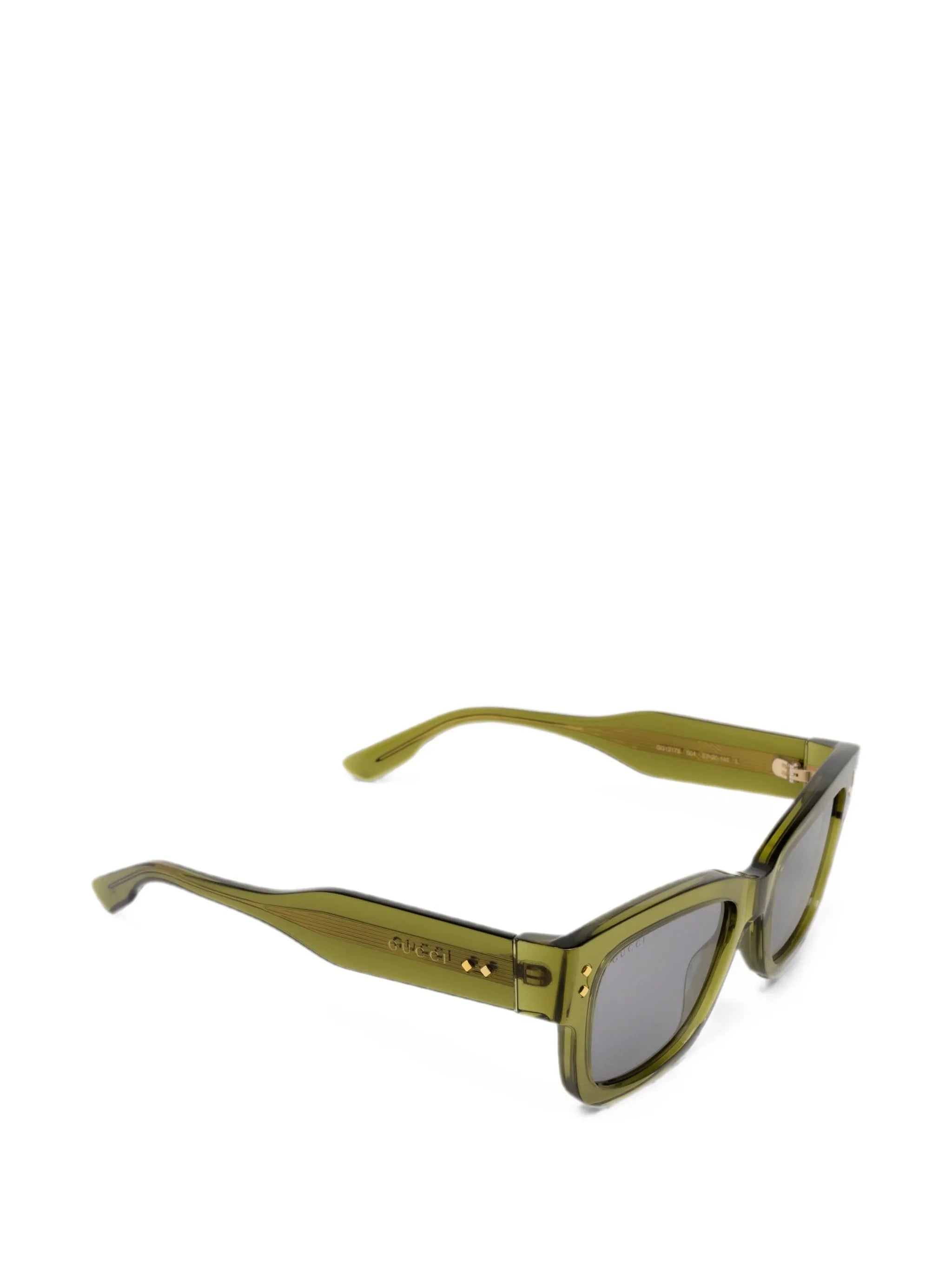 square transparent-frame sunglasses