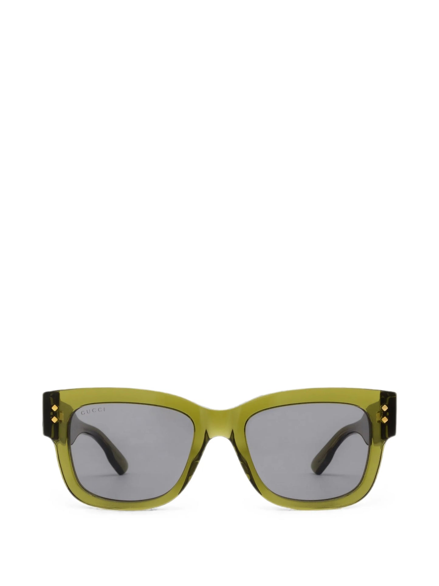 square transparent-frame sunglasses