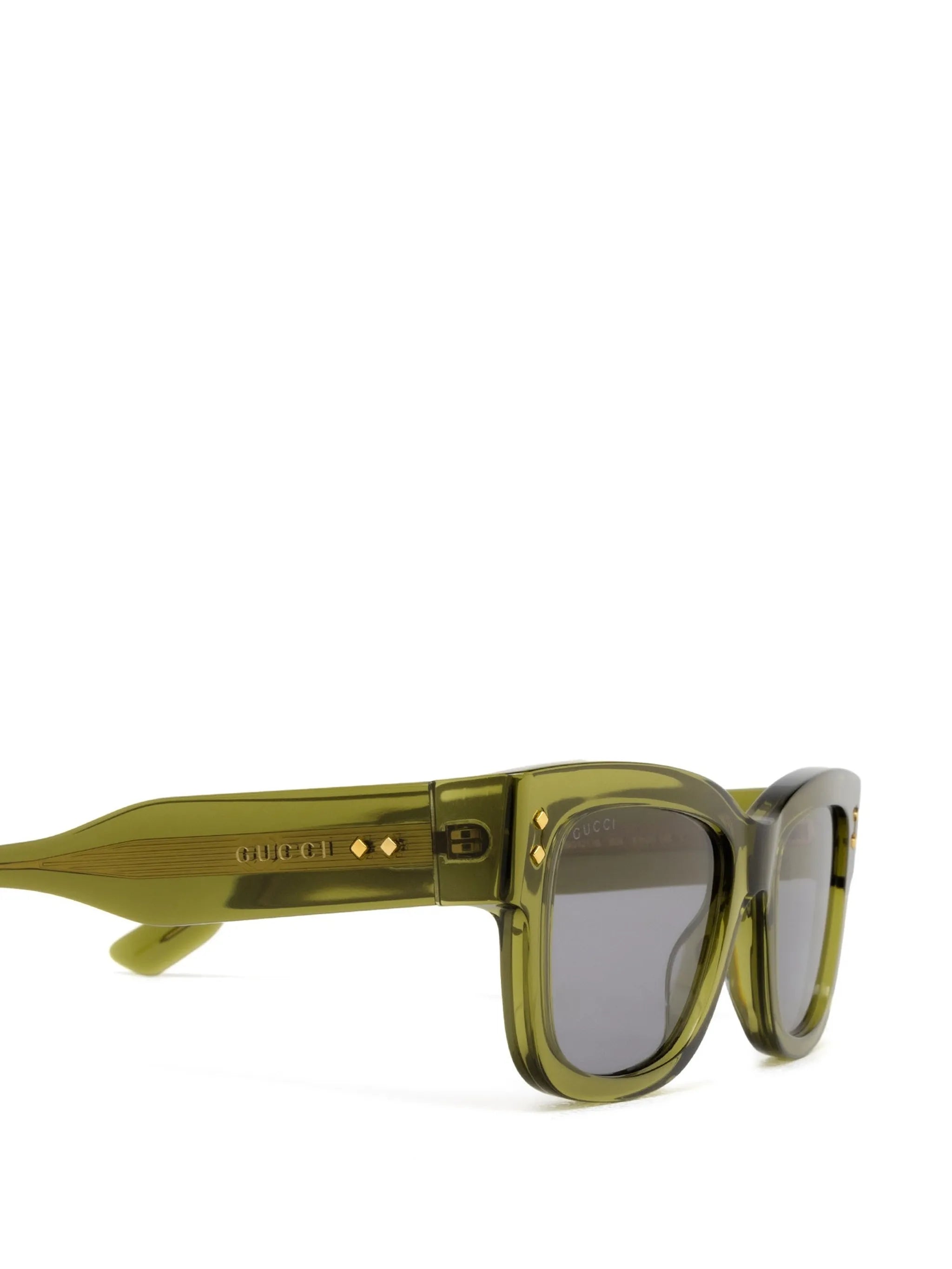 square transparent-frame sunglasses