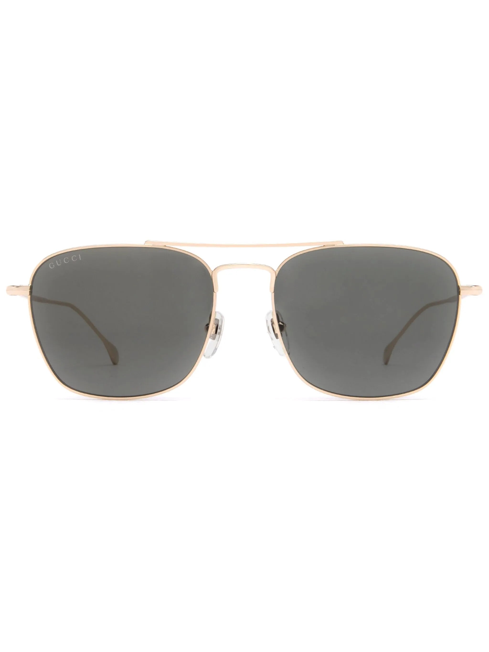 rectangle-frame double-bridge sunglasses