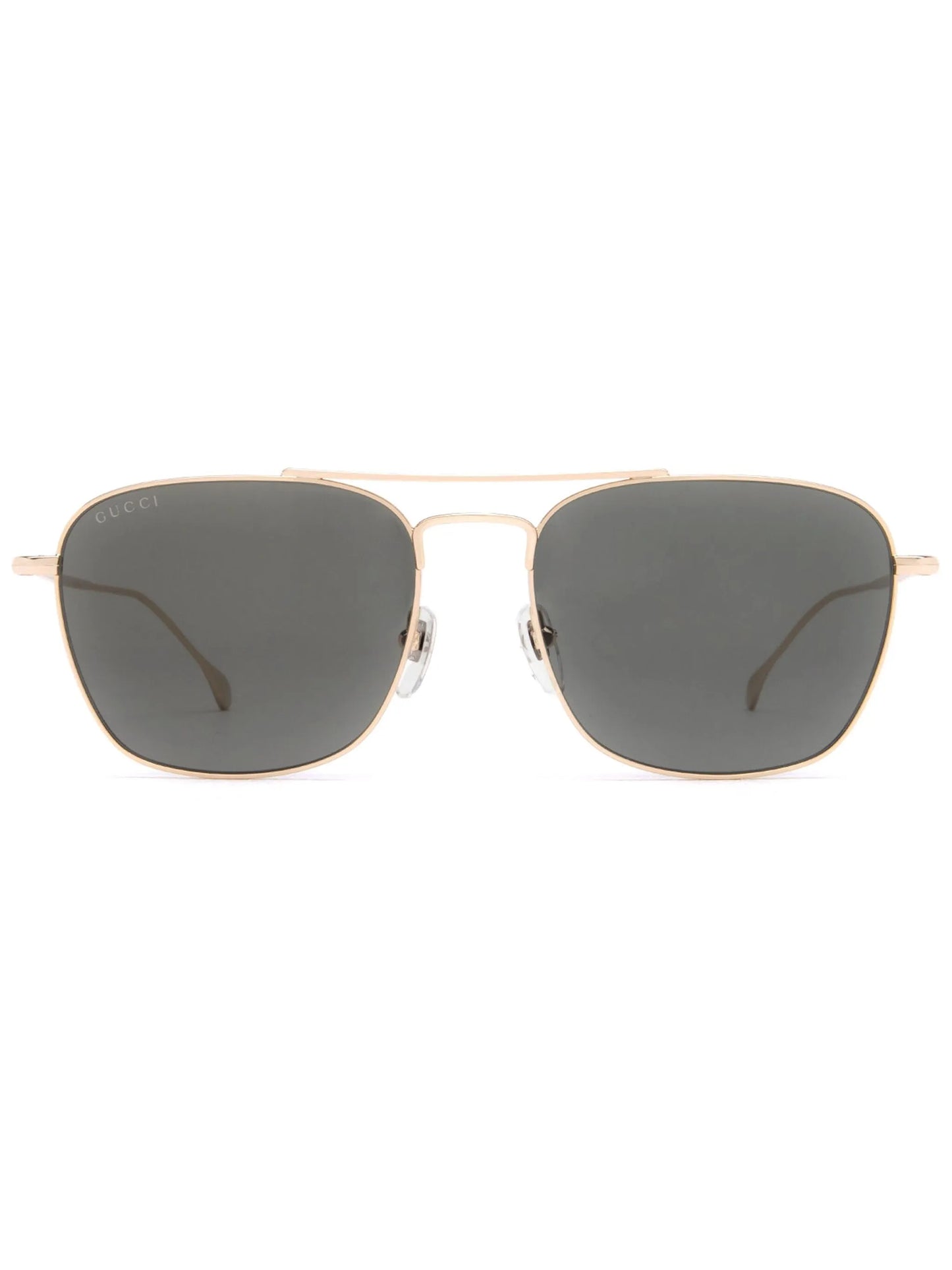 rectangle-frame double-bridge sunglasses