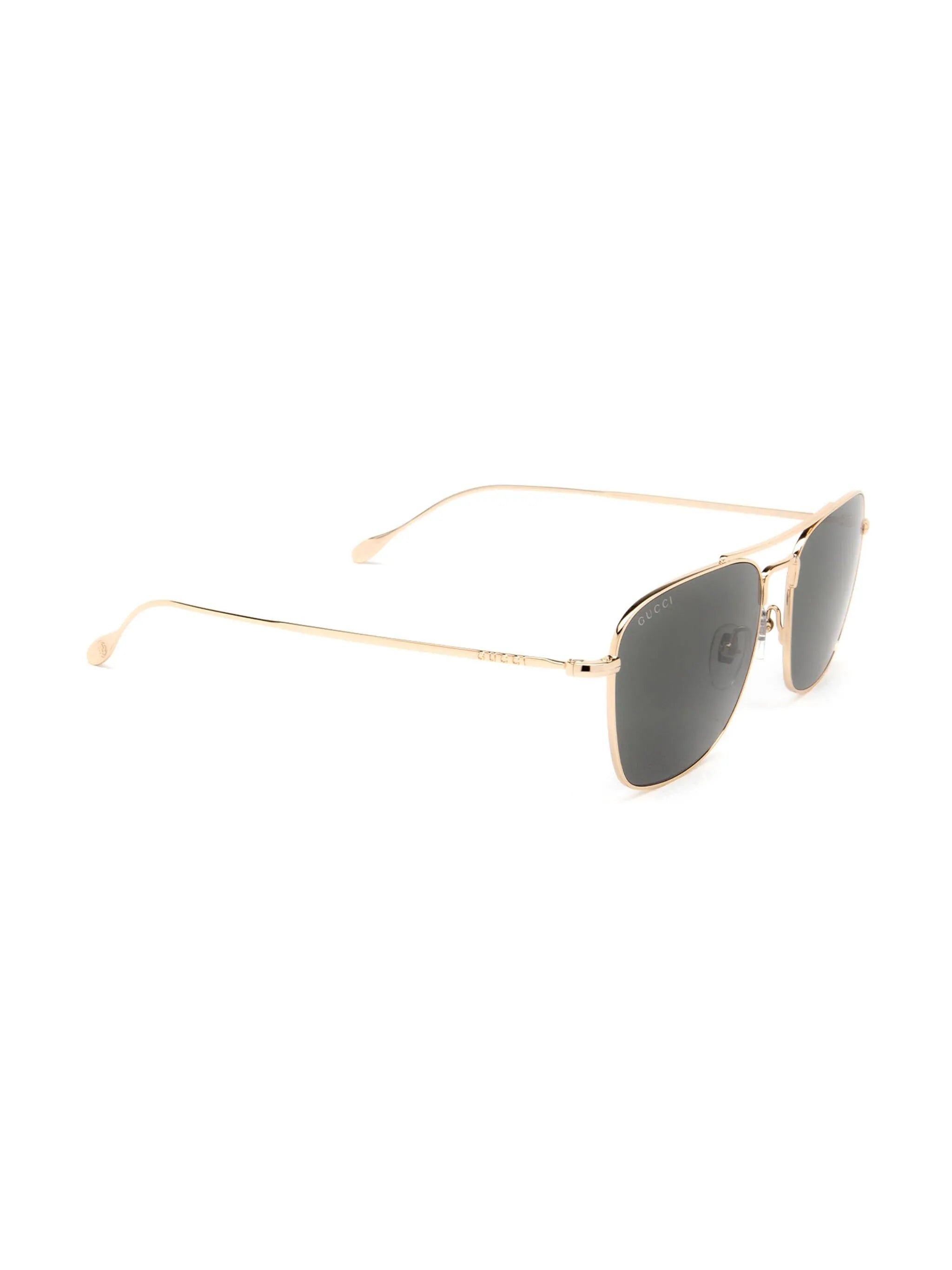 rectangle-frame double-bridge sunglasses