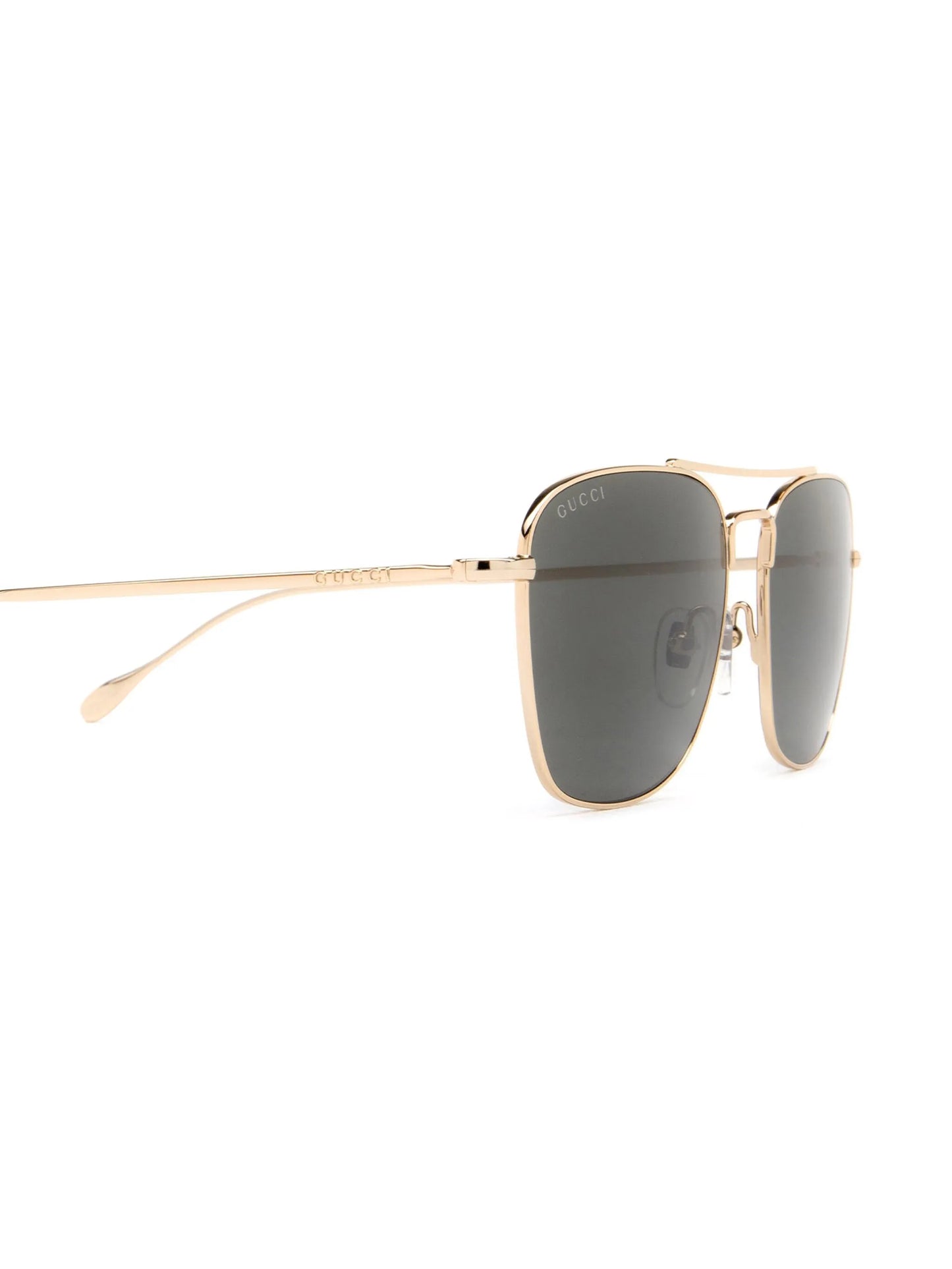 rectangle-frame double-bridge sunglasses