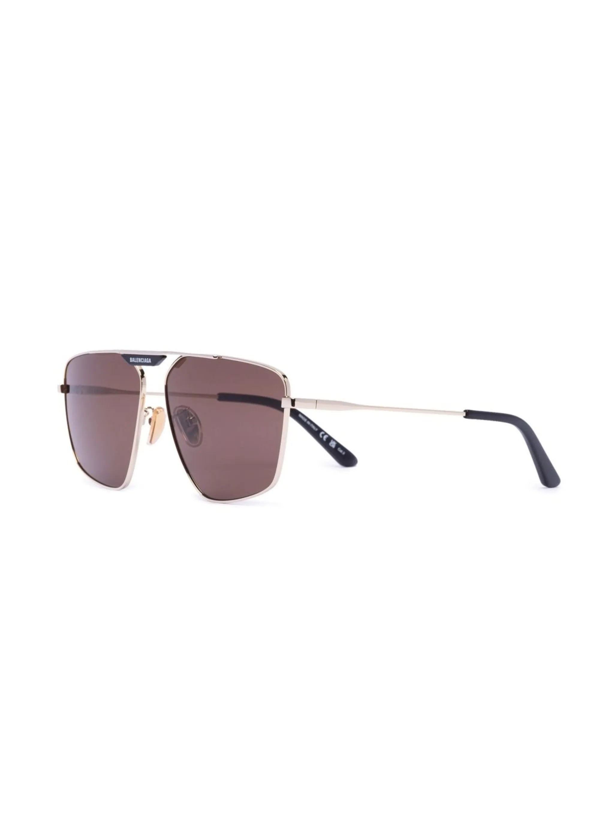 geometric pilot-frame sunglasses
