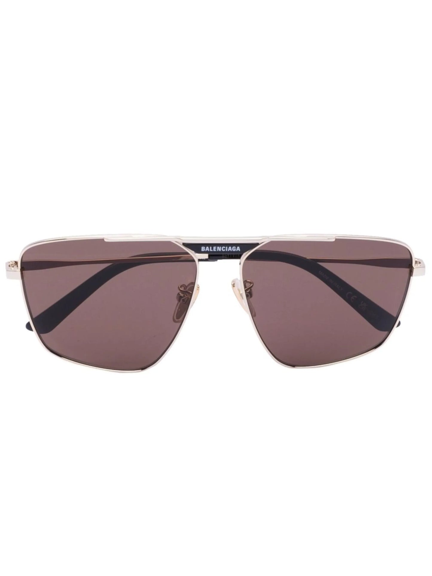 geometric pilot-frame sunglasses