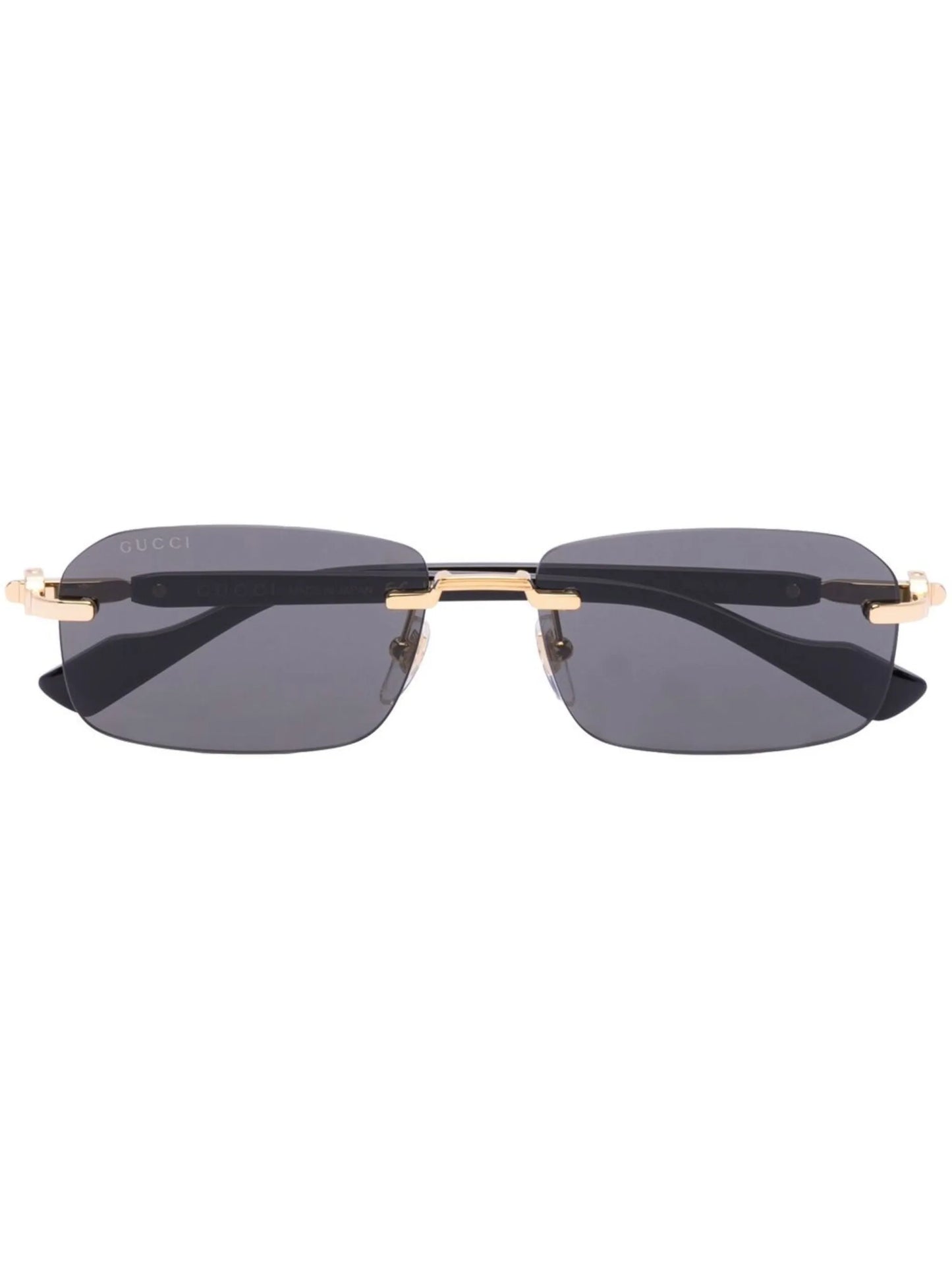 rimless rectangle-frame sunglasses