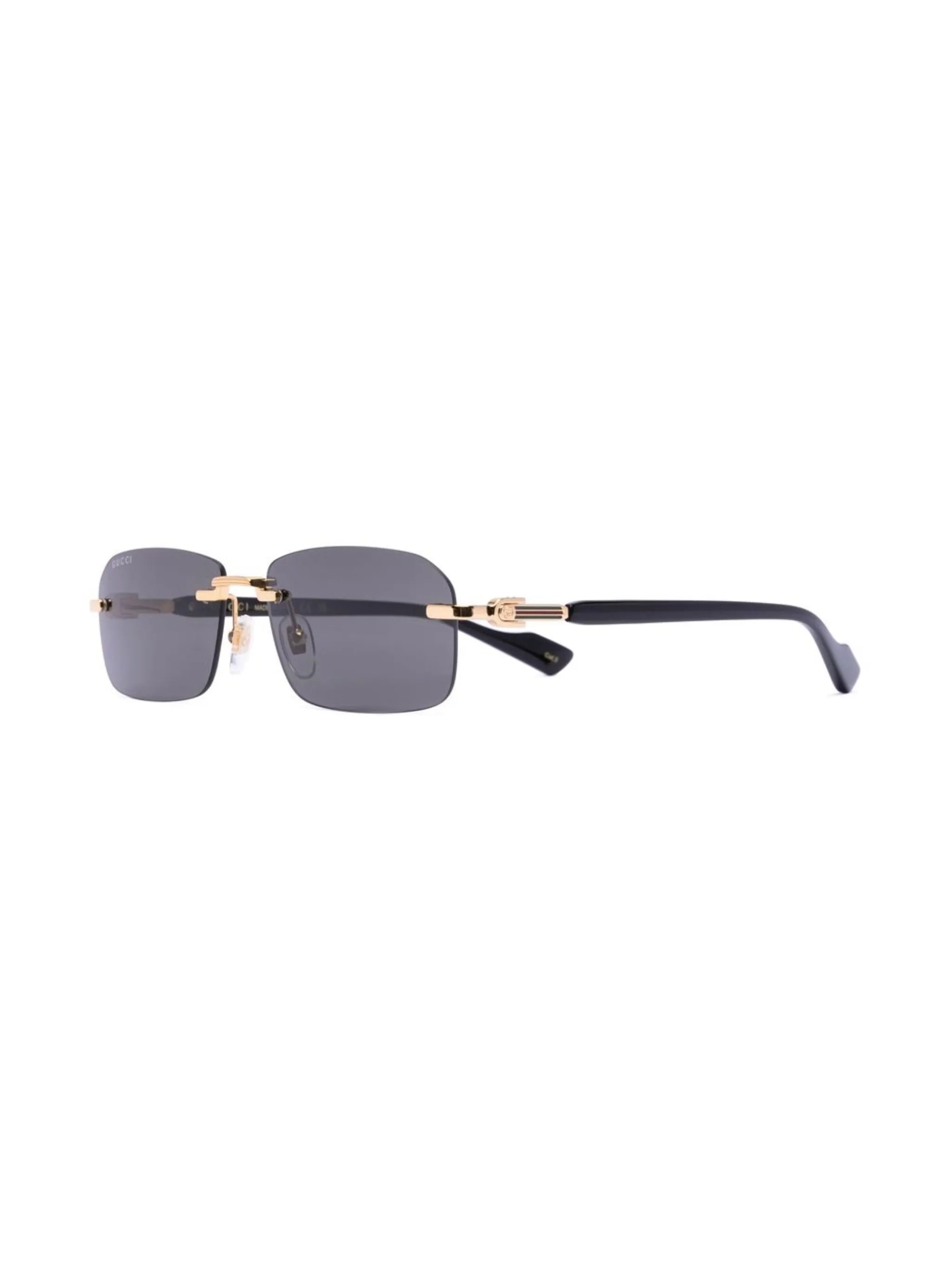 rimless rectangle-frame sunglasses