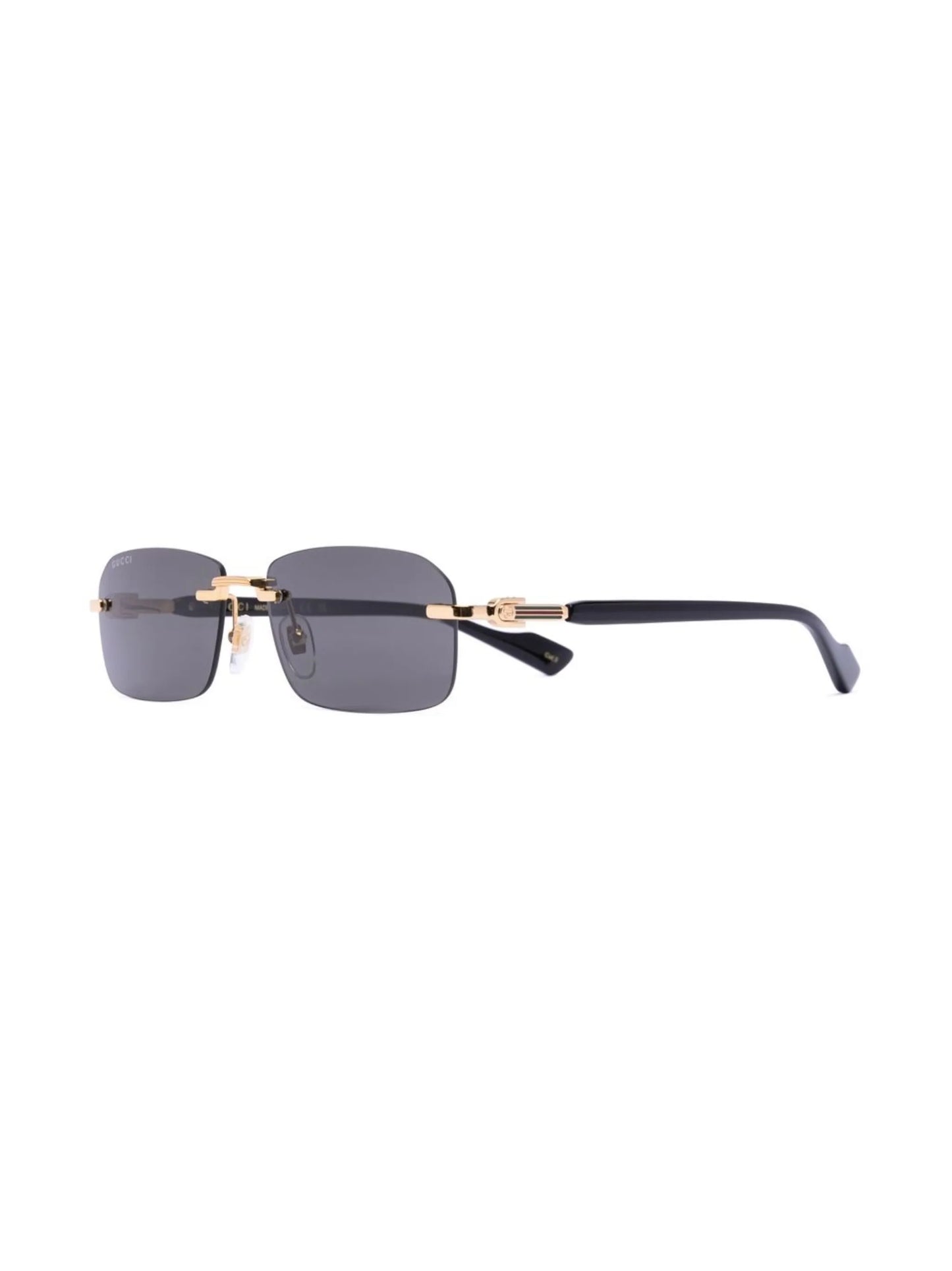 rimless rectangle-frame sunglasses