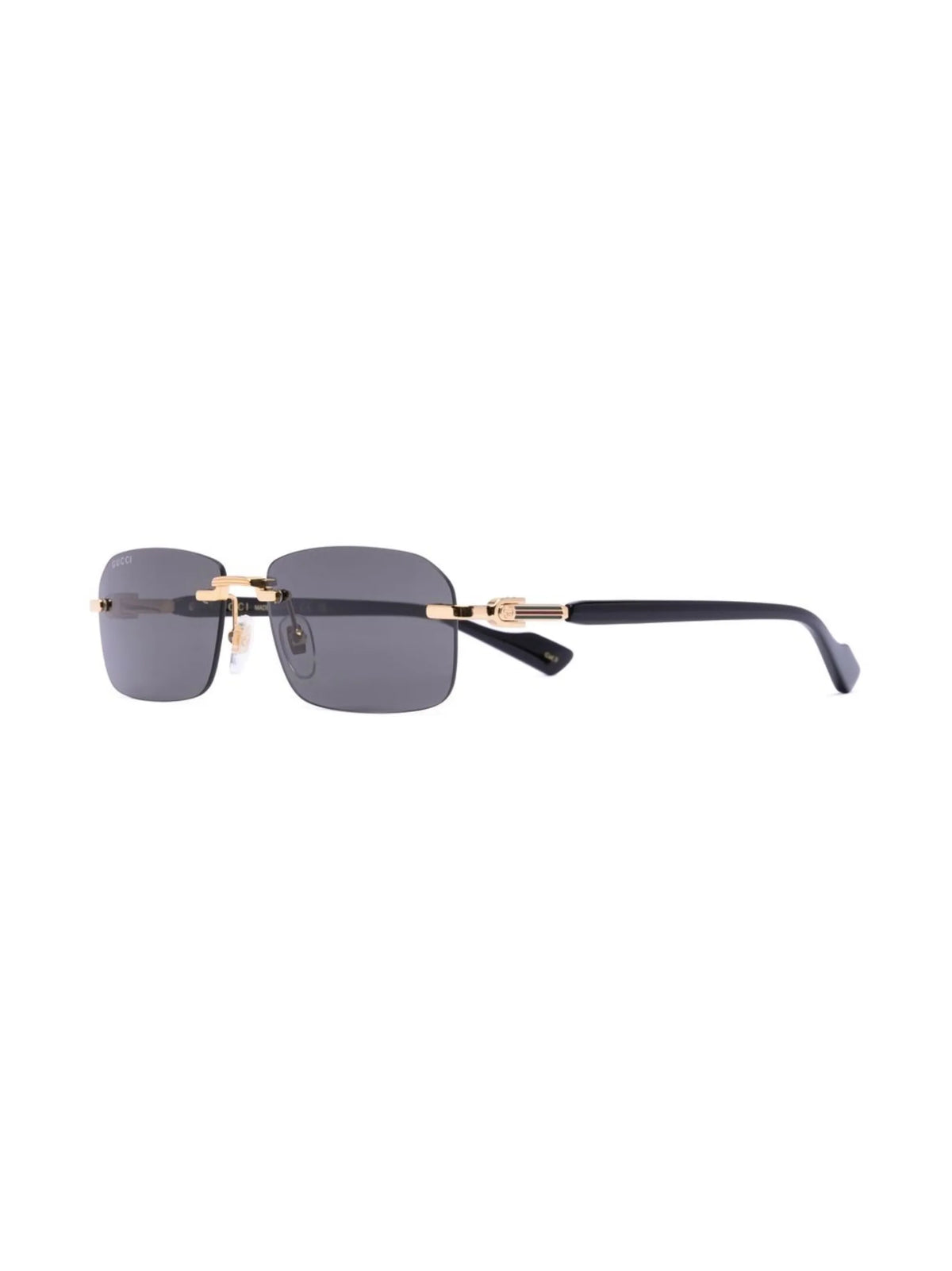 rimless rectangle-frame sunglasses