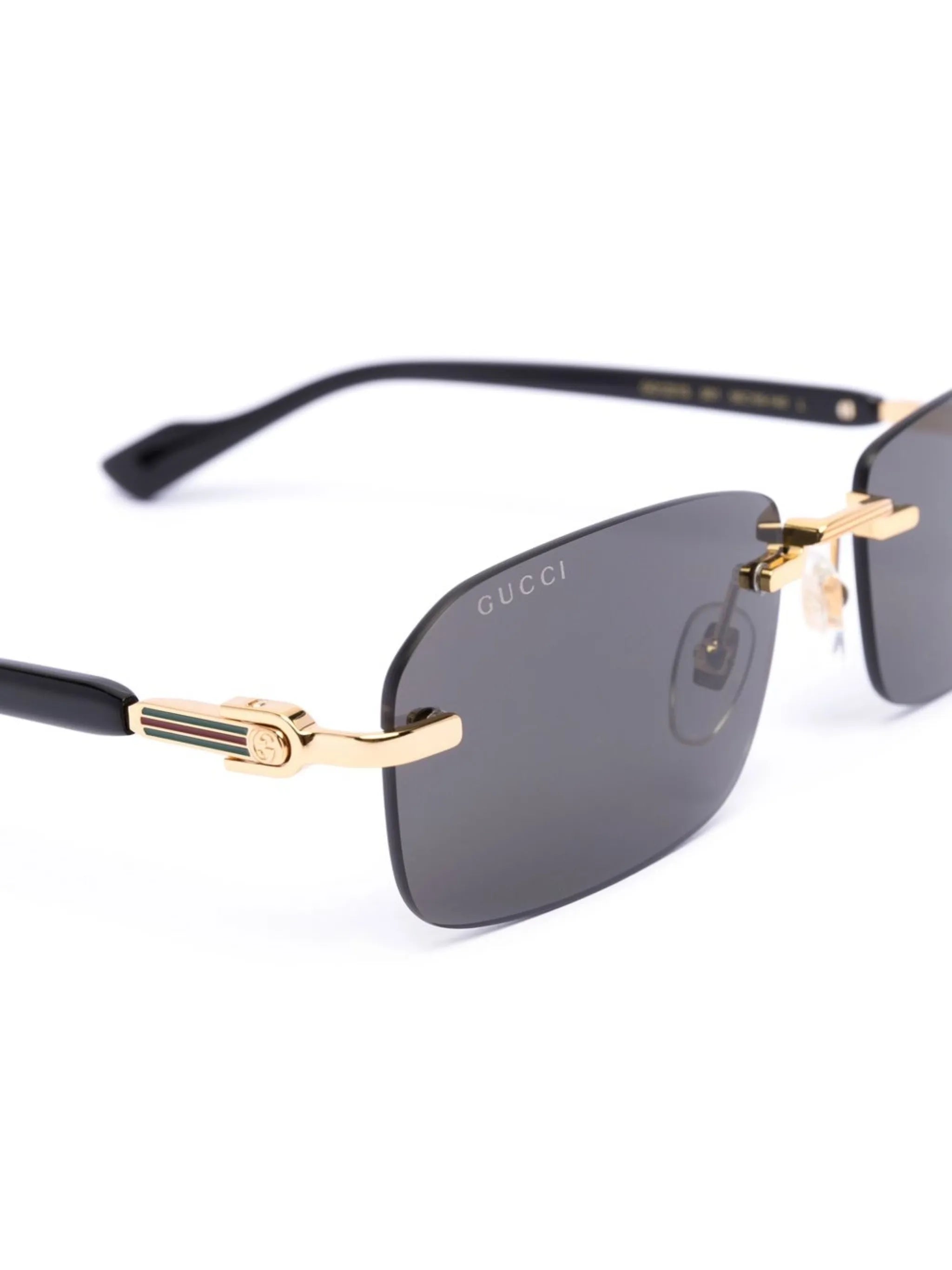 rimless rectangle-frame sunglasses